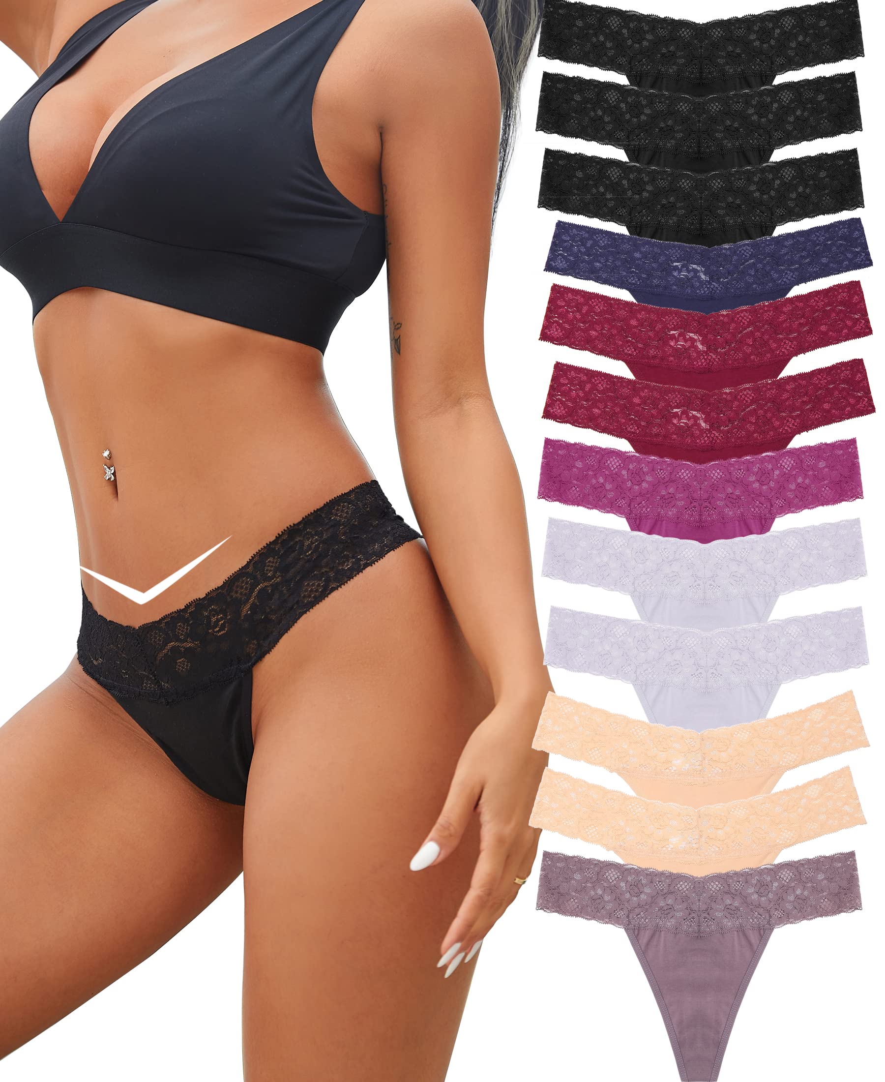 BeReady thongs woman pack thongs sexy for women lace soft thong women cotton stretch thong underwear women
