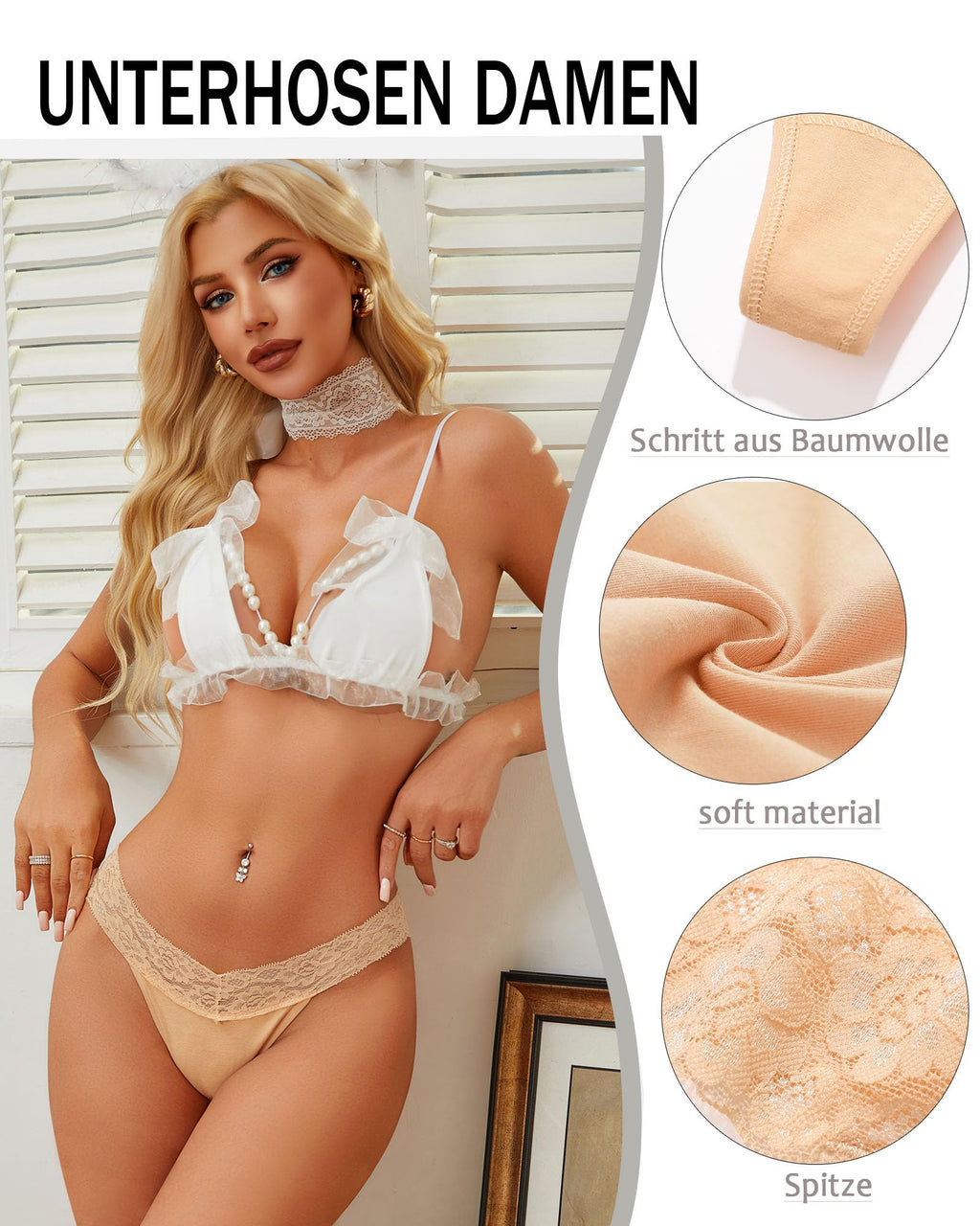 BeReady thongs woman pack thongs sexy for women lace soft thong women cotton stretch thong underwear women