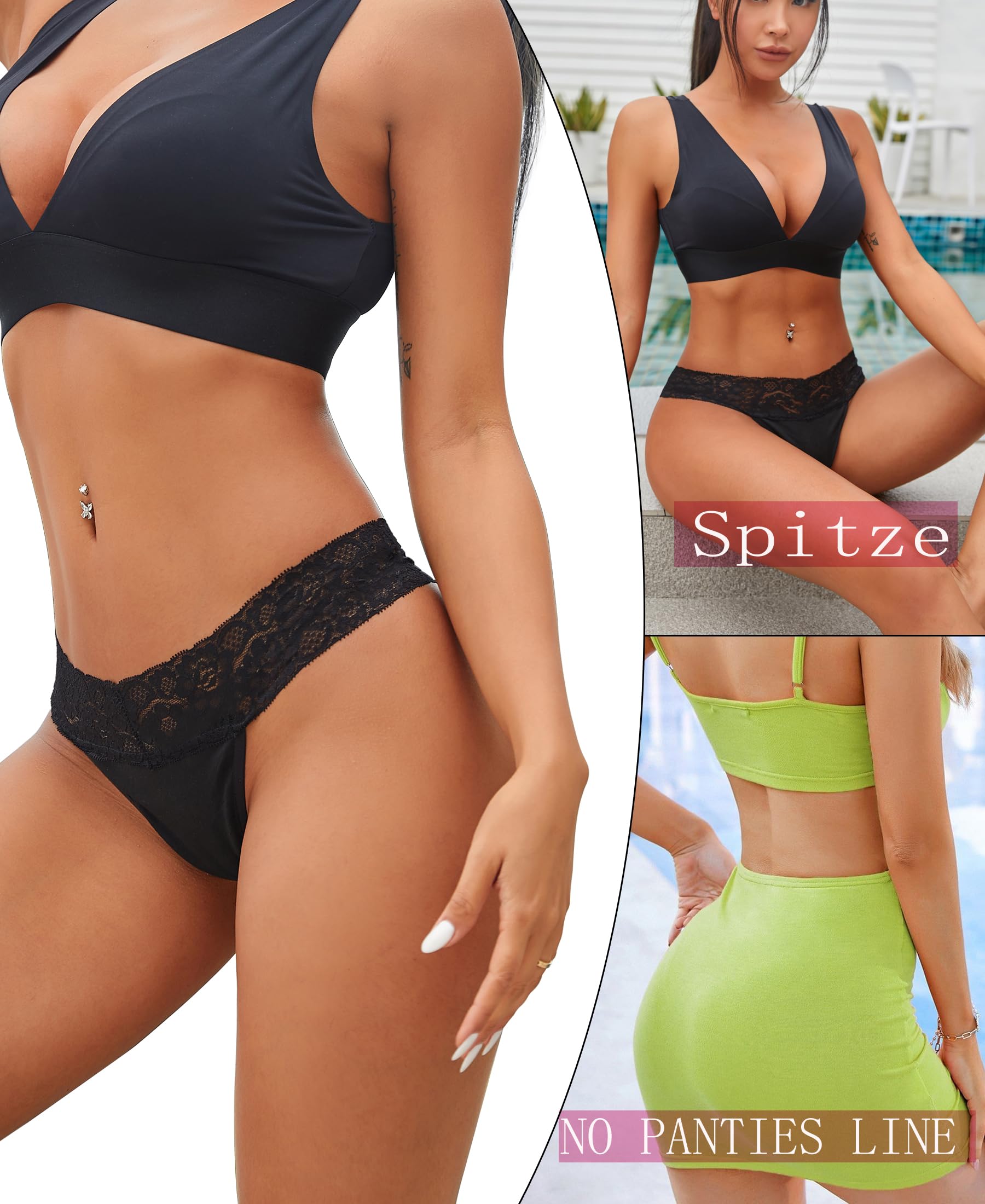 BeReady thongs woman pack thongs sexy for women lace soft thong women cotton stretch thong underwear women