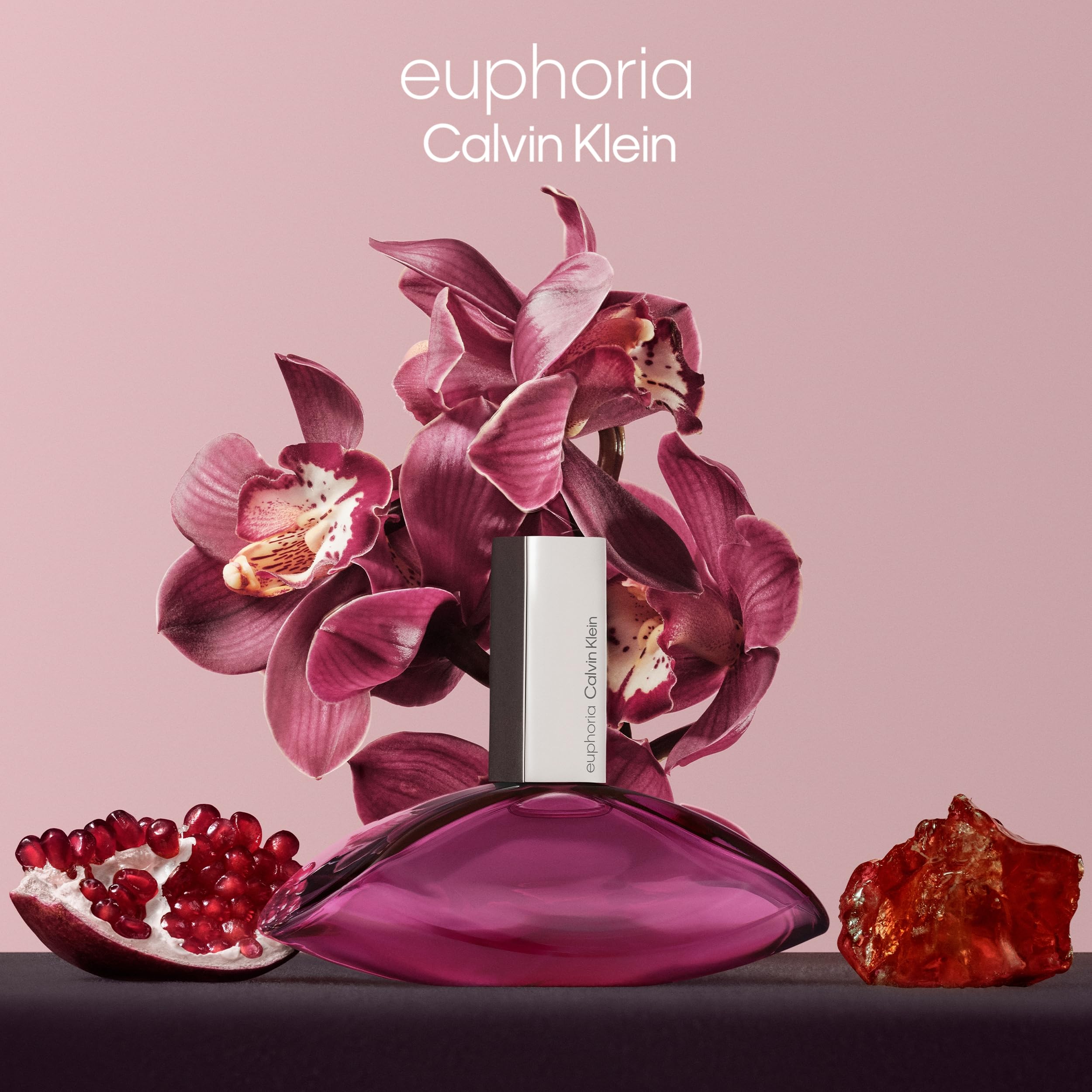 CALVIN KLEIN Euphoria Eau de Parfum para mujer | Fragancia femenina con notas de granada, orquidea negra y madera de caoba