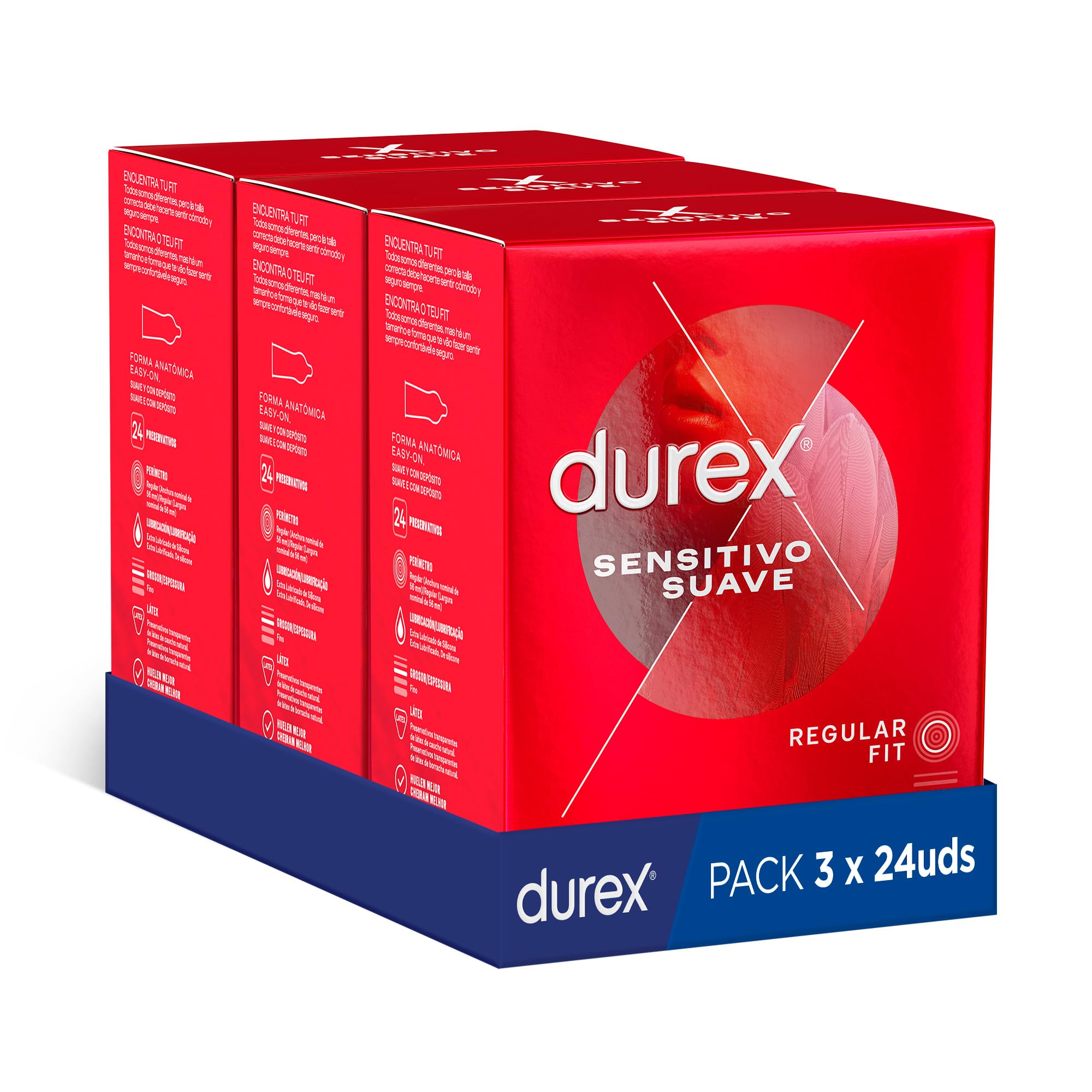Durex Soft Sensitive Condom Pack, 96 Condoms, Packaging May Vary