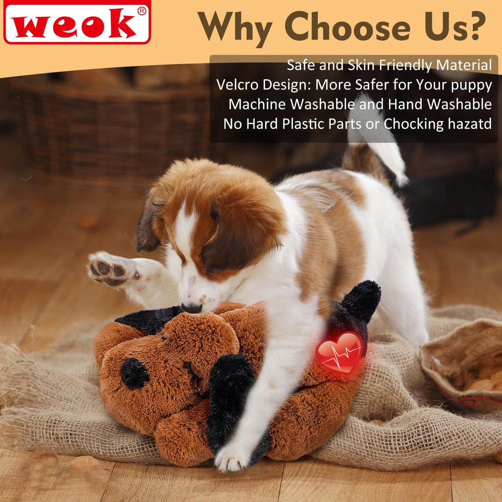 Puppy Heartbeat Toy, Separation Anxiety Relief Toy, Puppy Heartbeat Calming Plush Toy for Anxiety and Behavior