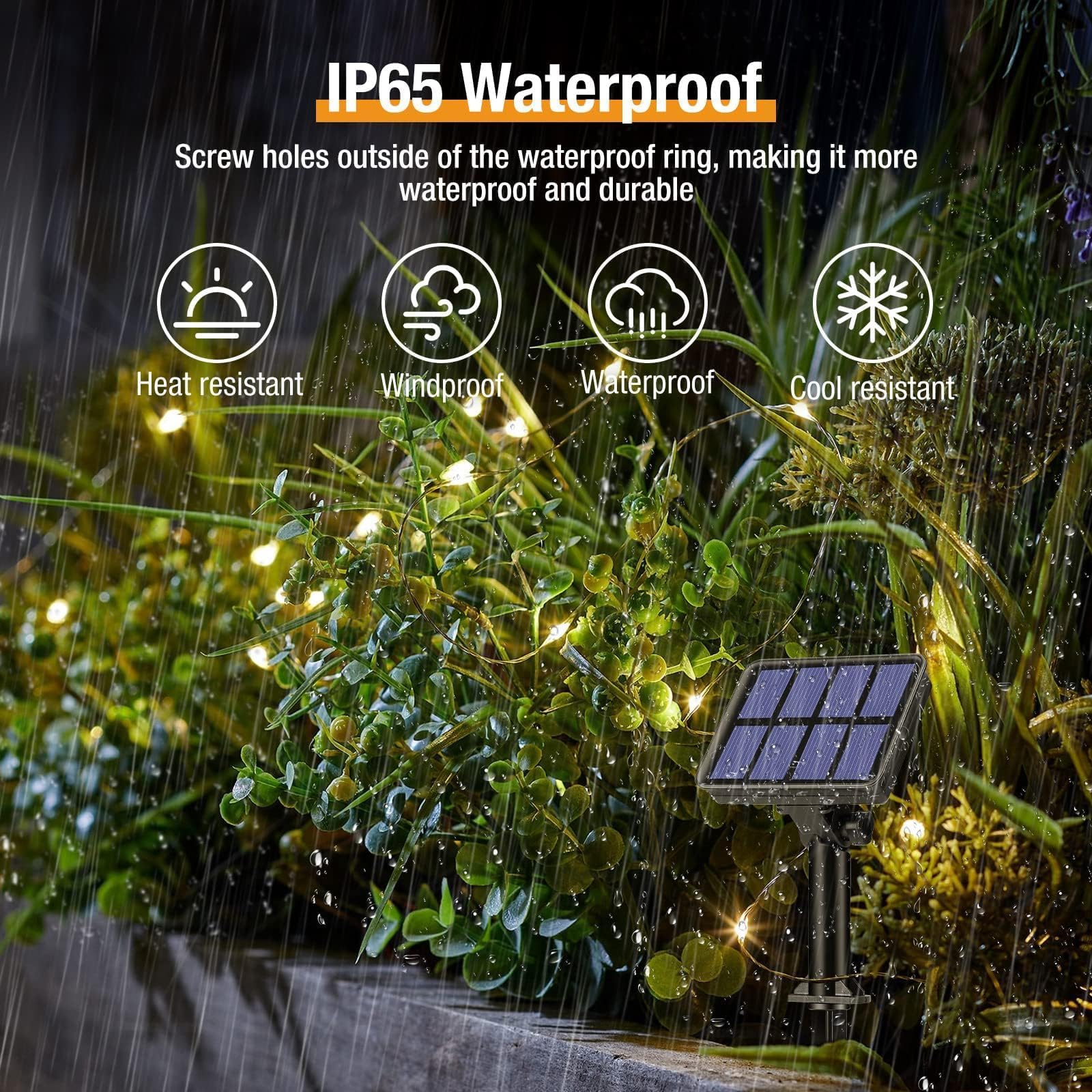 btfarm 2 Pack of Outdoor Solar String Lights, Fully 30M 300 LED, 8 Modes String Lights Decoration for Terrace, Parties, Weddings, Patio, Gardens (Warm White)