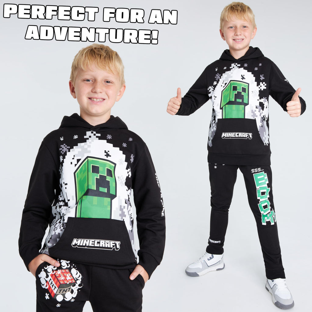Minecraft Boys Tracksuit Set - Hoodie and Pants Boys