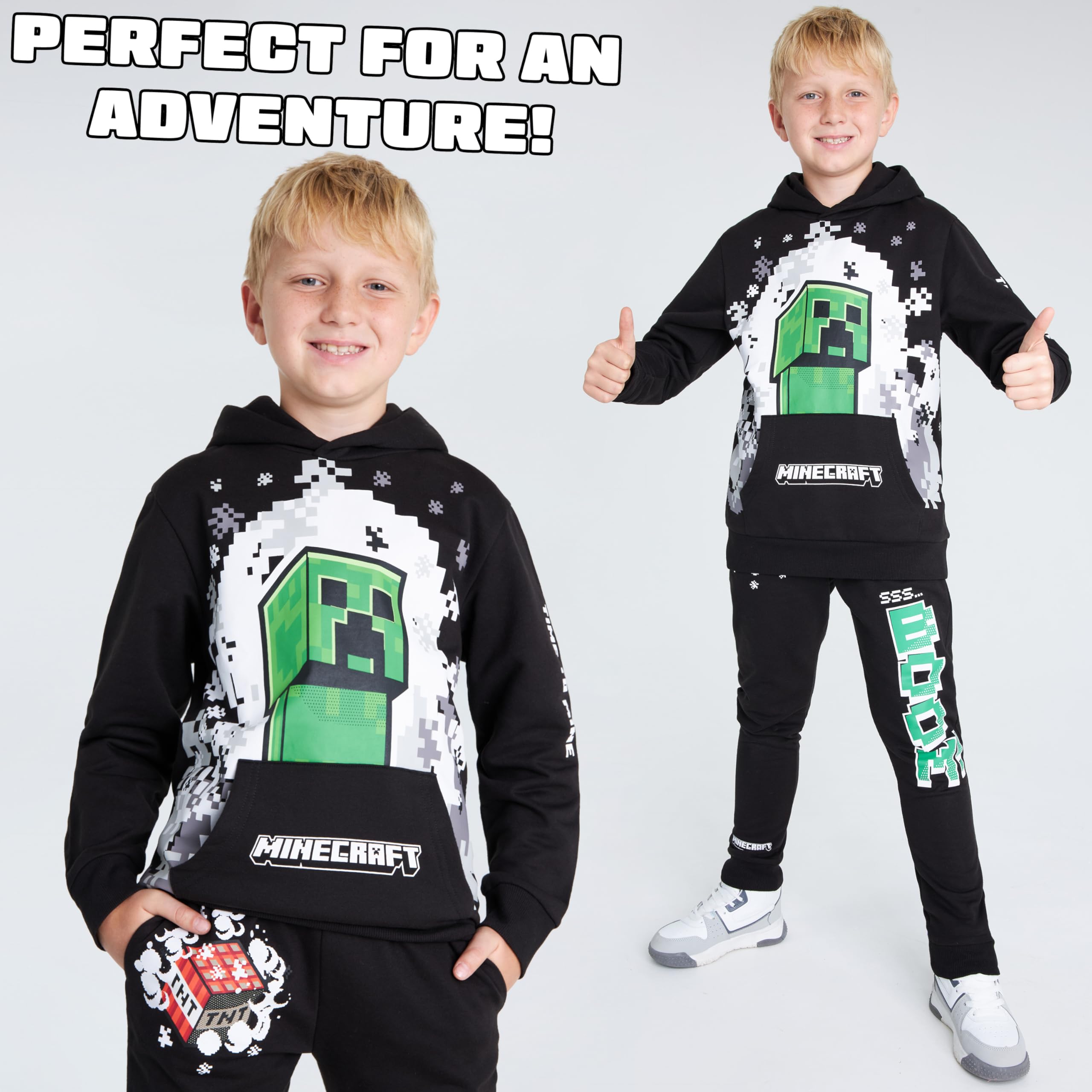 Minecraft Boys Tracksuit Set - Hoodie and Pants Boys