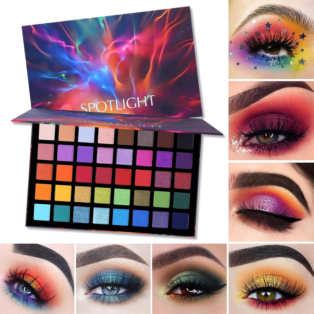 UCANBE Professional Eyeshadow Palettes - 40 Colorful Long Lasting Makeup Palettes - Glossy & Matte Eyeshadow - Create Beauty