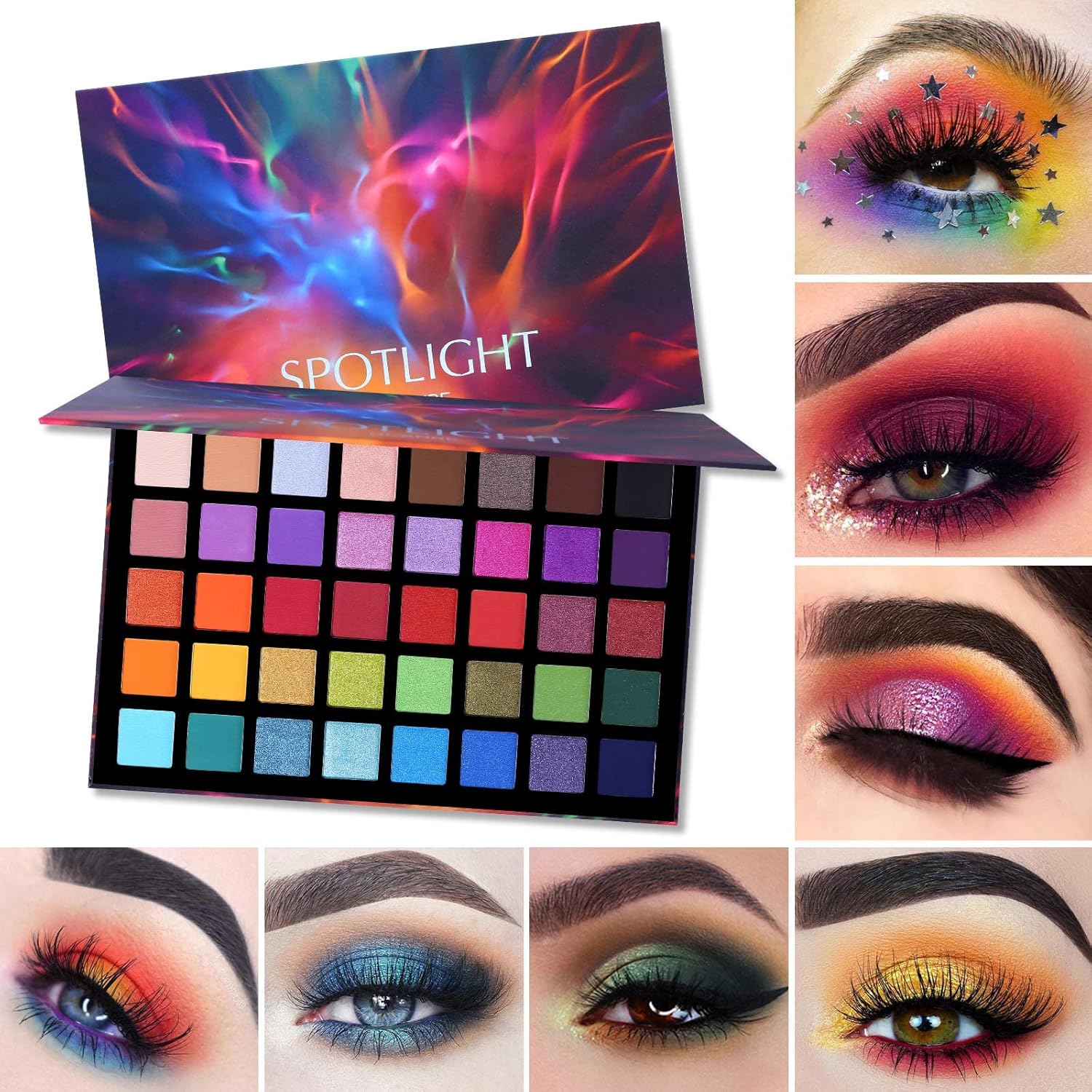 UCANBE Professional Eyeshadow Palettes - 40 Colorful Long Lasting Makeup Palettes - Glossy & Matte Eyeshadow - Create Beauty