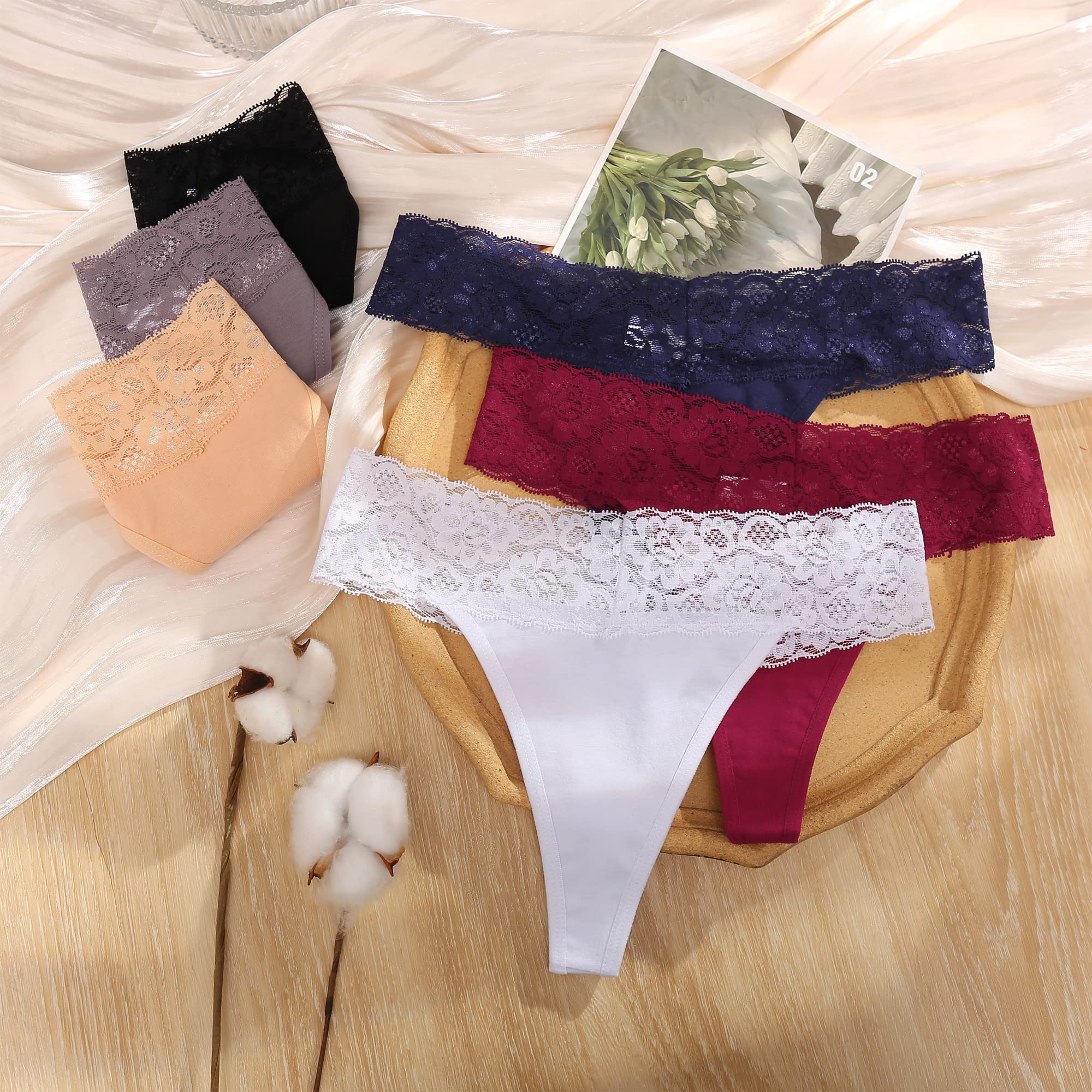 BeReady thongs woman pack thongs sexy for women lace soft thong women cotton stretch thong underwear women