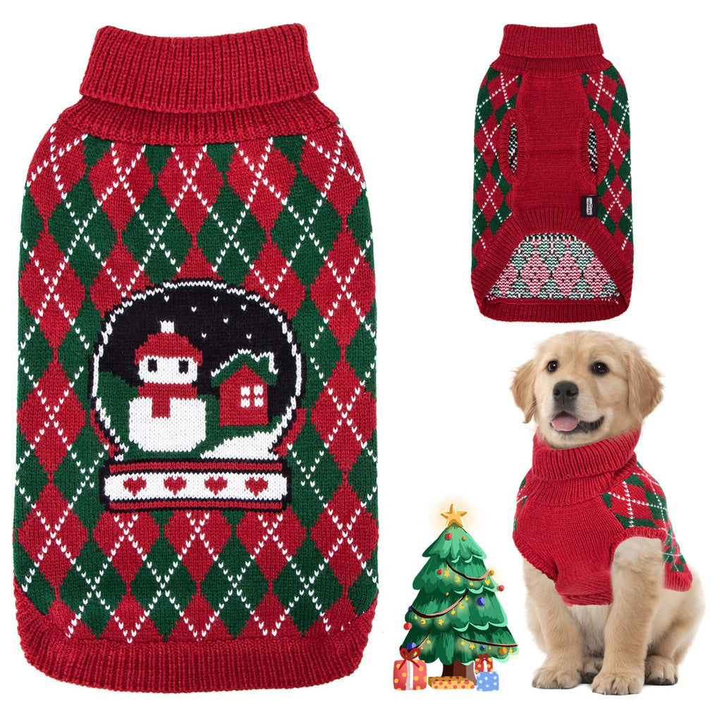 Nobleza - Christmas Dog Sweaters and Kittens, Pet Sweater, Warm Winter Clothes Suitable for Small and Medium Dogs (Red, S)