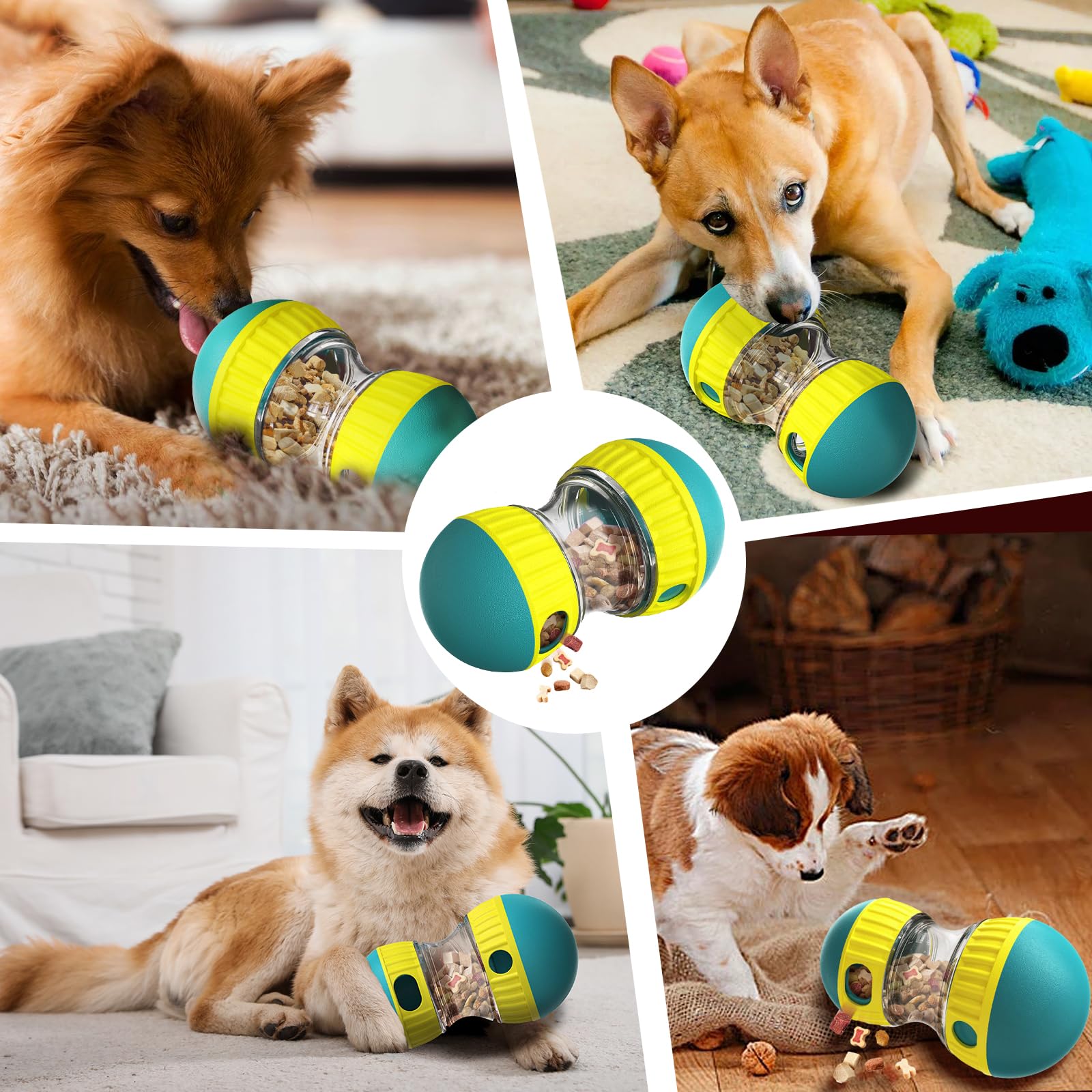 Interactive Dog Toy, Indestructible Puppy Toy, Dog Slow Feeder Improve Digestion, Food Dispenser for Large and Medium Breeds