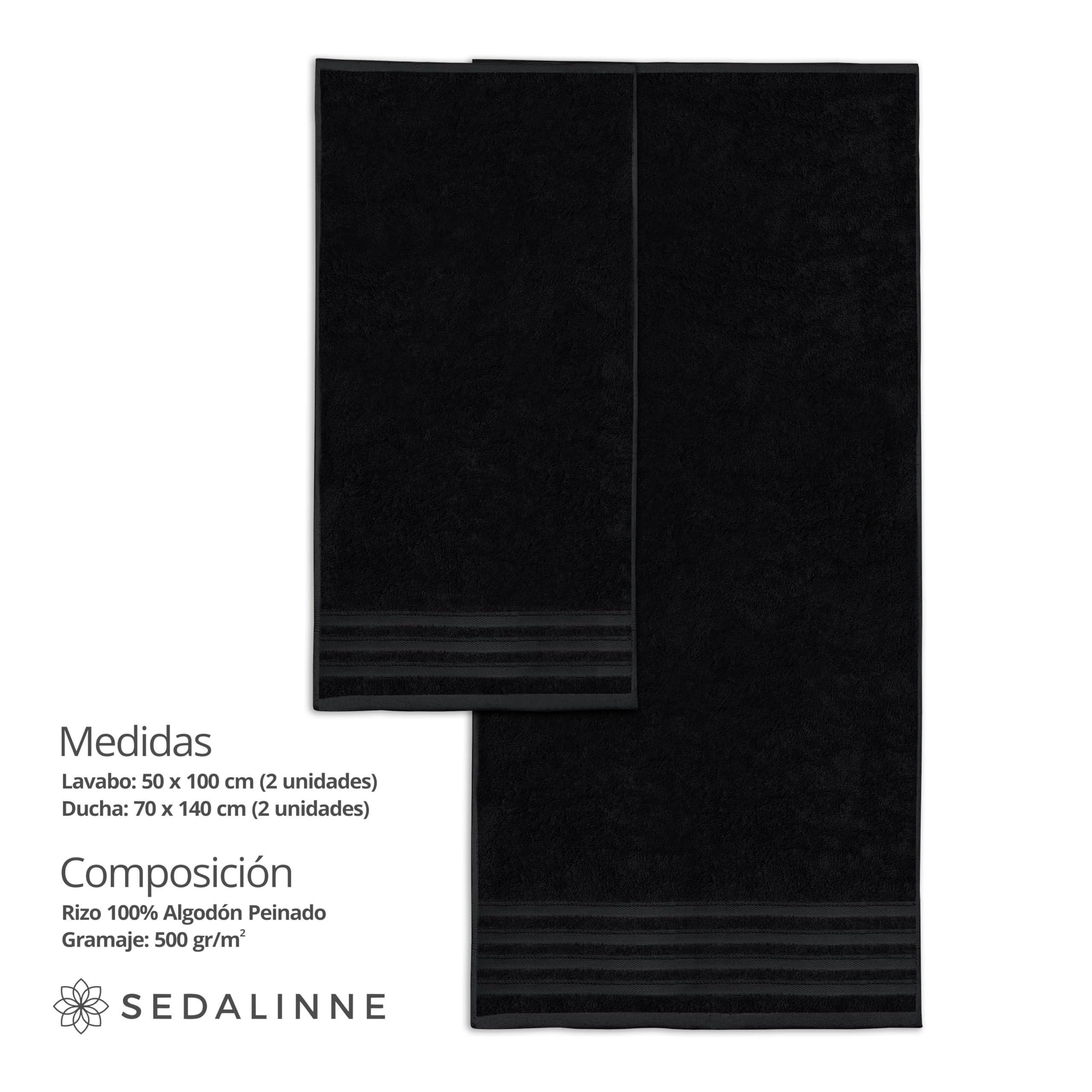 500 g Plain Full Bath Towel Set – Large and Small Terry Towels, 100% Cotton – Pack (2 Washbasin + 2 Shower) – High Absorption – Cotton Towel – Grass