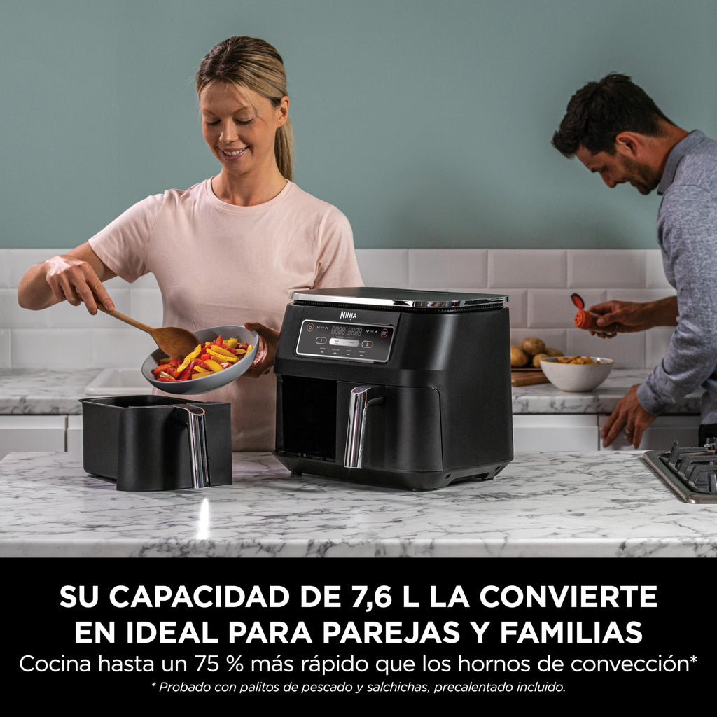 Ninja Foodi [AF300EU] Dual Zone Air Fryer, 2470 W, 7.6 liters, Plastic, Black