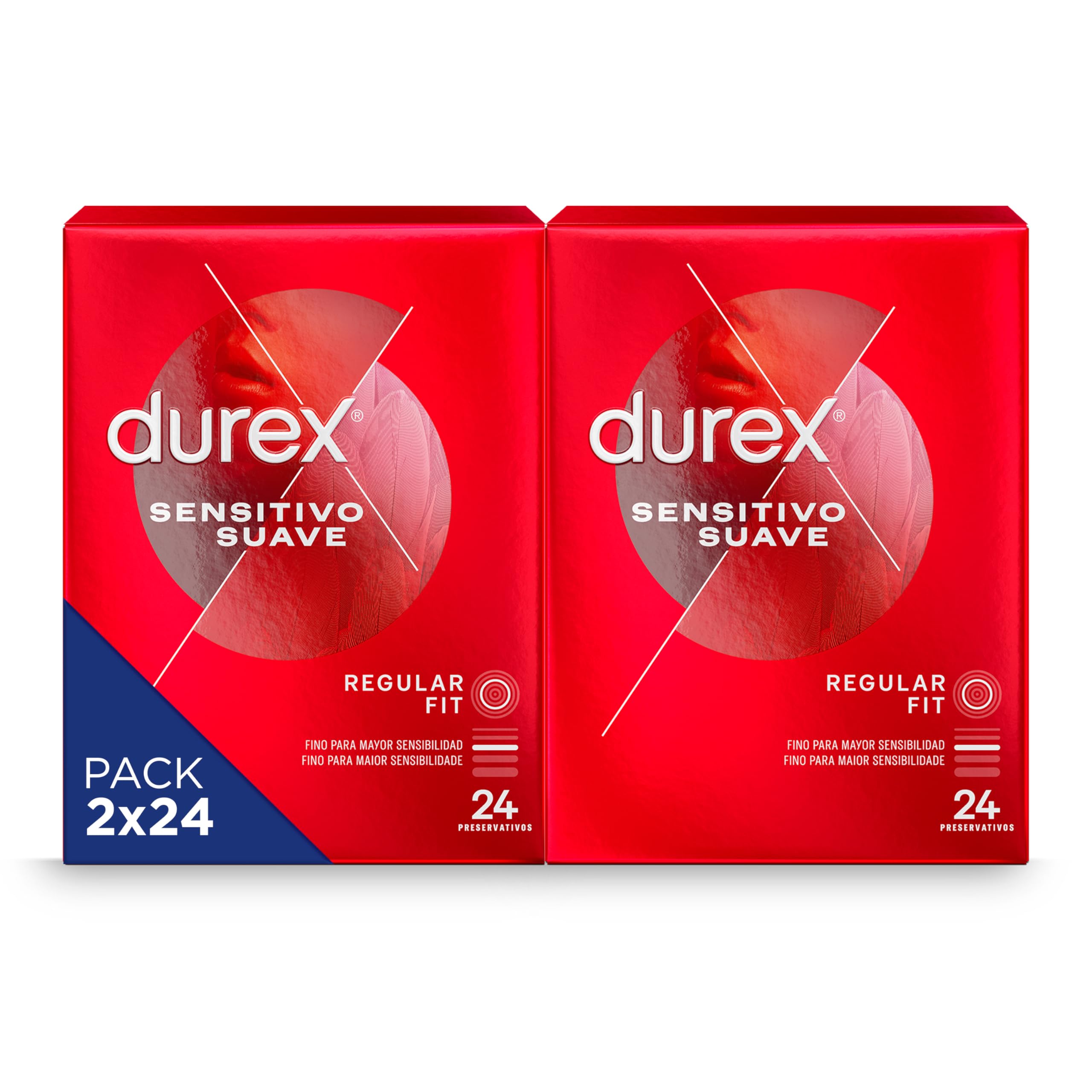 Durex Soft Sensitive Condom Pack, 96 Condoms, Packaging May Vary