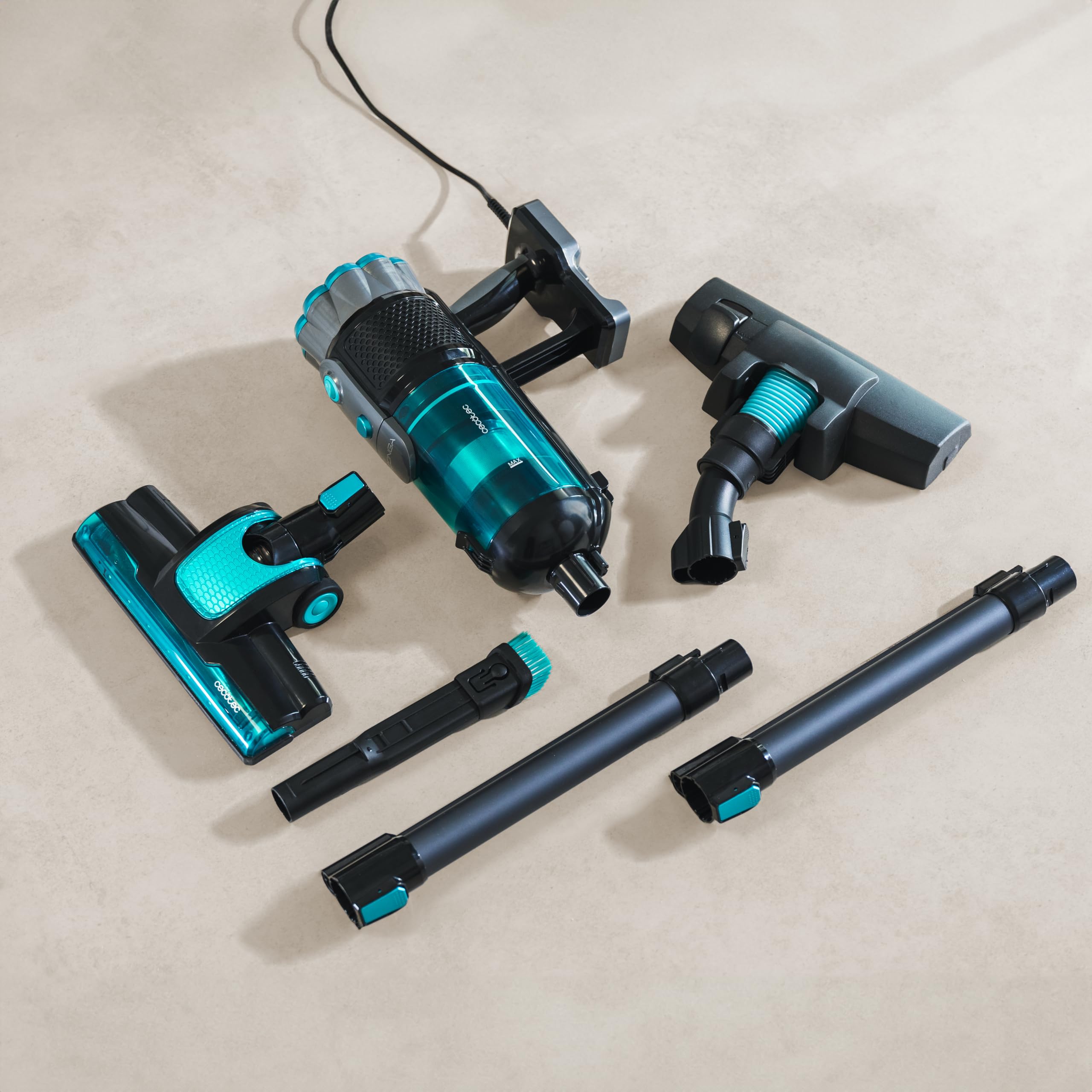 Cecotec Conga Thunderbrush 560 Upright Vacuum Cleaner, 2 in 1, 600 W, Cyclonic Technology, High Efficiency Filter, 6 Metres Radius, Includes 2 Accessories