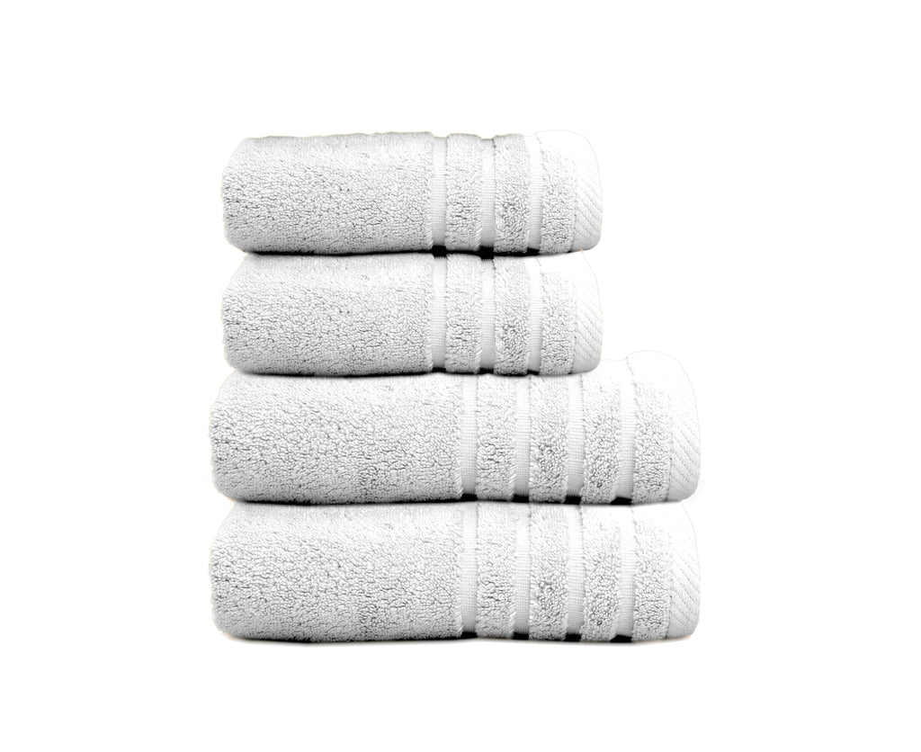 500 g Plain Full Bath Towel Set – Large and Small Terry Towels, 100% Cotton – Pack (2 Washbasin + 2 Shower) – High Absorption – Cotton Towel – Grass