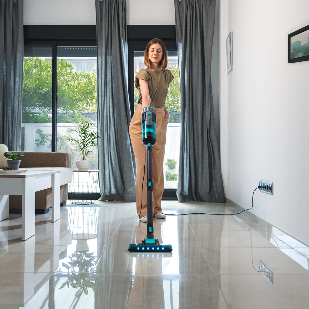 Cecotec Conga Thunderbrush 560 Upright Vacuum Cleaner, 2 in 1, 600 W, Cyclonic Technology, High Efficiency Filter, 6 Metres Radius, Includes 2 Accessories