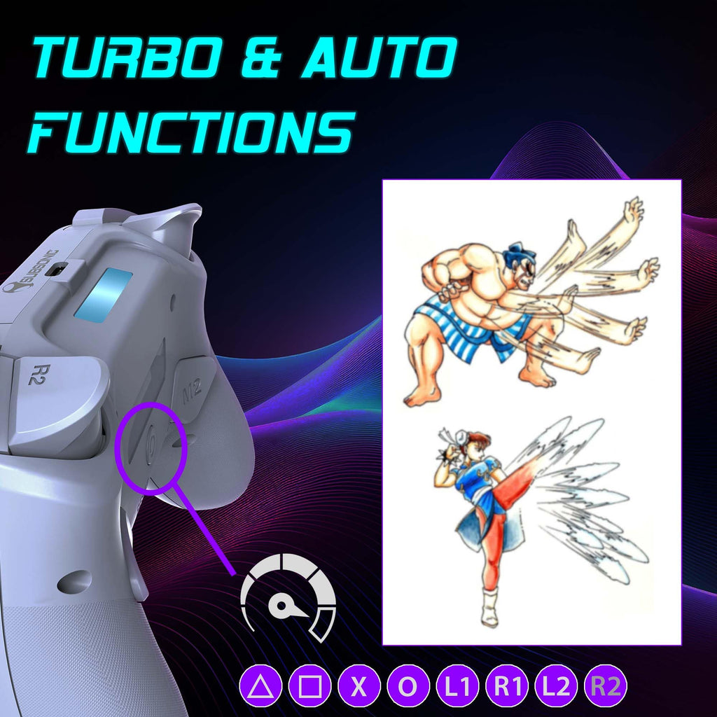 Subsonic - Mando inalámbrico para PS5 con paletas y LED programables, vibración y función táctil - Mando PS5 blanco