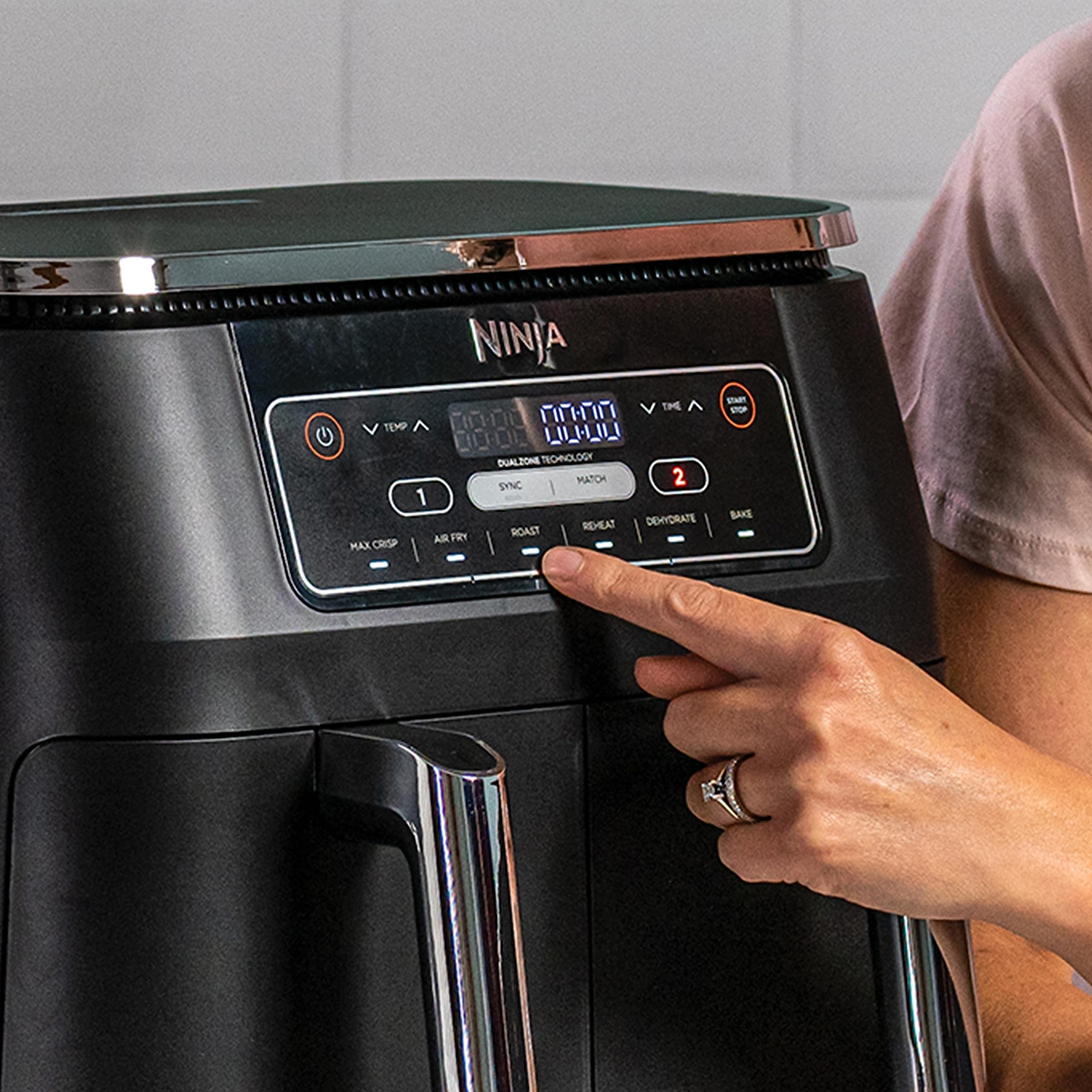 Ninja Foodi [AF300EU] Dual Zone Air Fryer, 2470 W, 7.6 liters, Plastic, Black