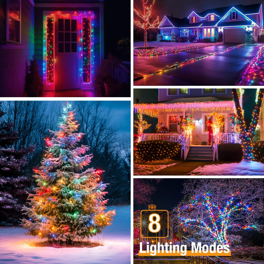 btfarm 2 Pack of Outdoor Solar String Lights, Fully 30M 300 LED, 8 Modes String Lights Decoration for Terrace, Parties, Weddings, Patio, Gardens (Warm White)