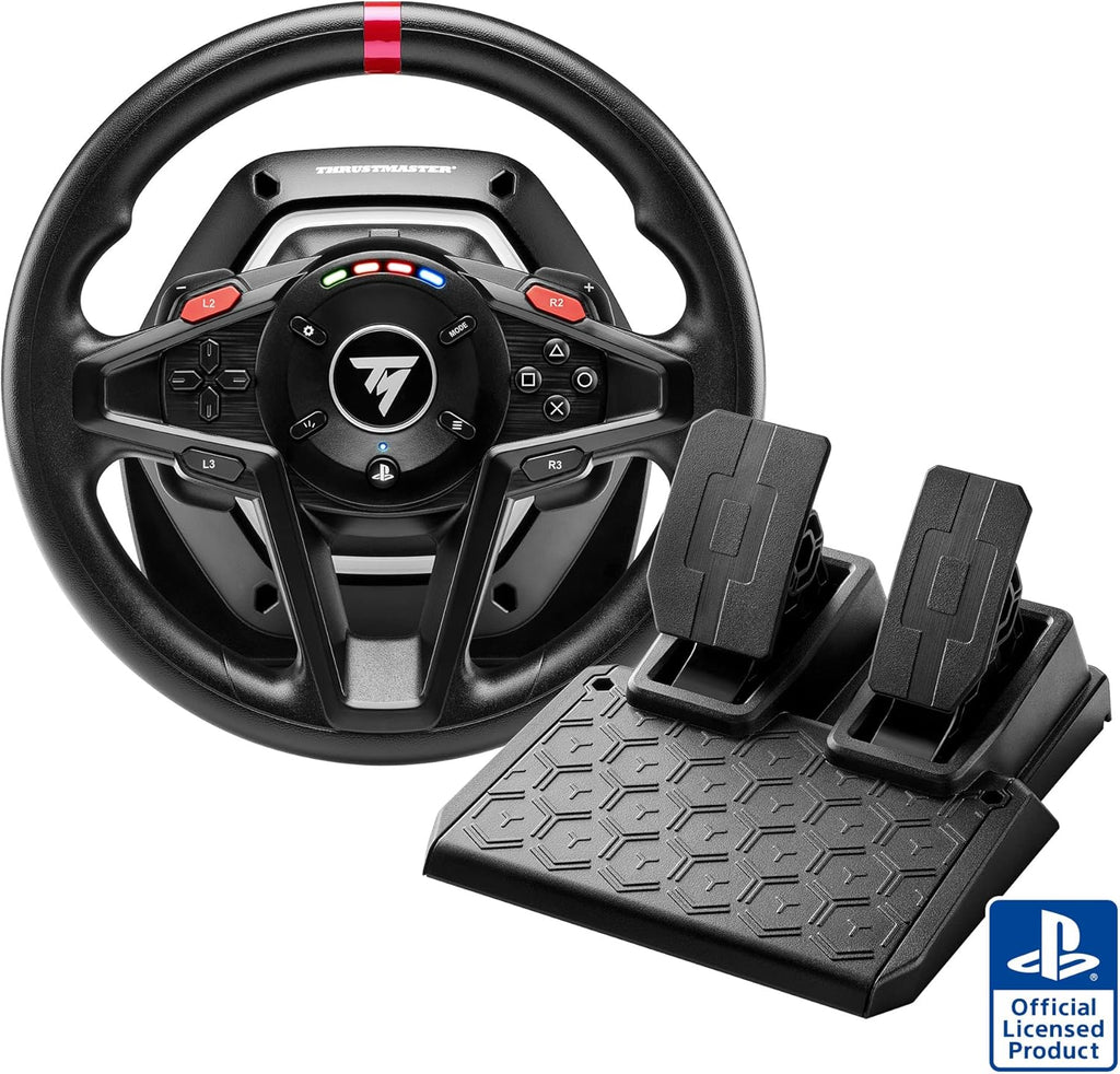 Thrustmaster T128, Volante de Carreras Force Feedback con Pedales Magnéticos, PlayStation 5, PlayStation 4, PC