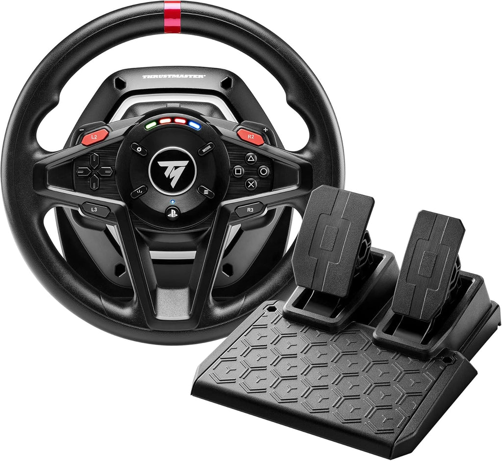 Thrustmaster T128, Volante de Carreras Force Feedback con Pedales Magnéticos, PlayStation 5, PlayStation 4, PC