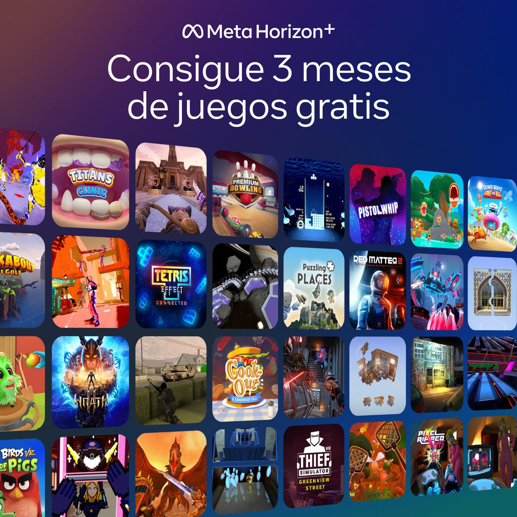 Meta Quest 3S 128 GB — Entra en la Realidad Mixta —— Gafas compactas - Incluyen 3 Meses de Prueba para Meta Horizon+