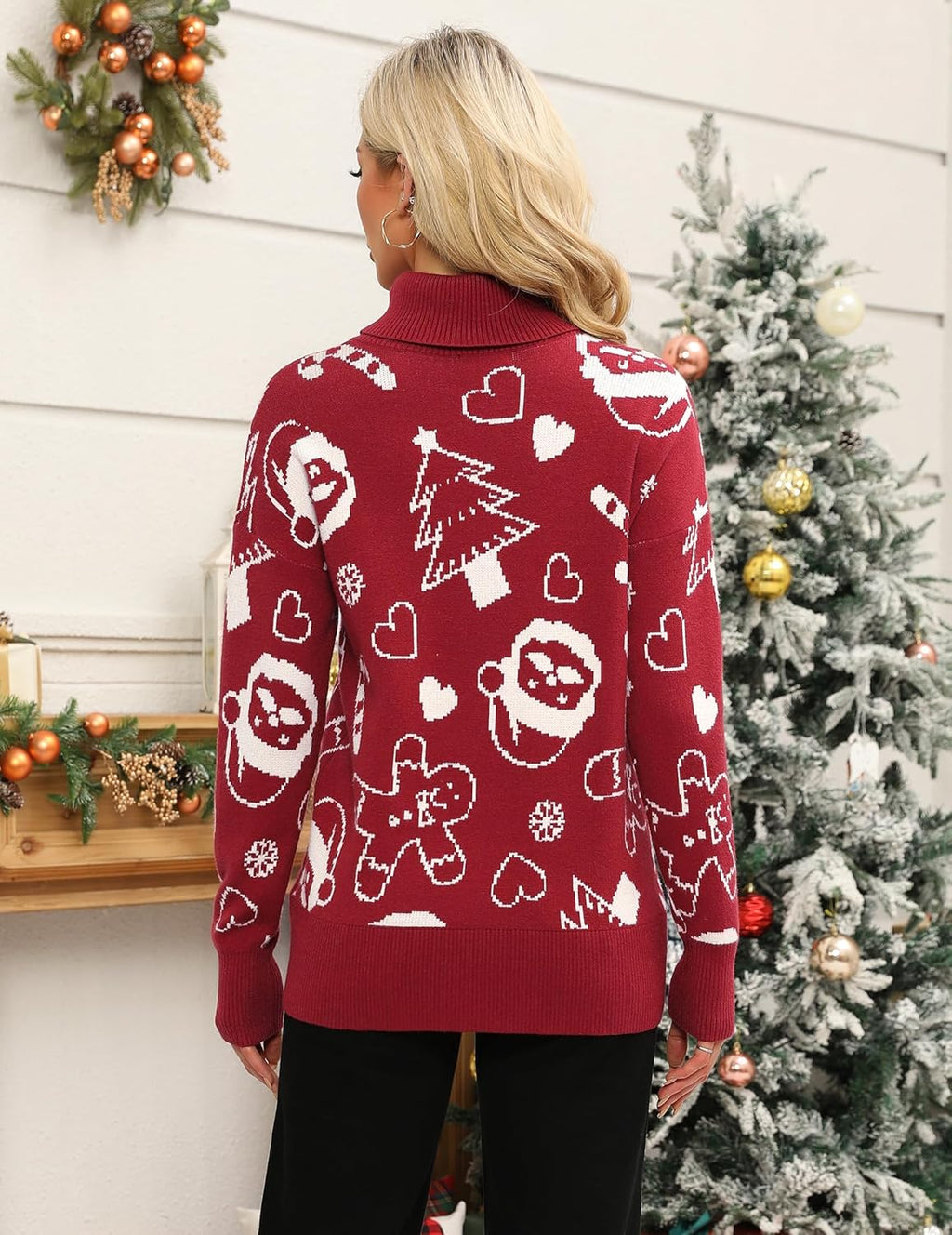 Zeagoo Women's Turtleneck Sweater Autumn Warm Sweater Winter Pullover Long Elegant Casual Knitted Sweater