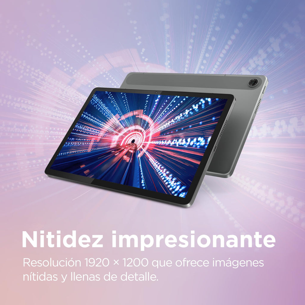 Lenovo Tab – Tablet 10.1 inch WUXGA (MediaTek Helio G85, 4 GB RAM, 128 GB, 60 Hz, 2 Speakers, Wi-Fi 5, Bluetooth 5.3, Android 14) Polar Blue – Includes Transparent Case with Built-in Stand