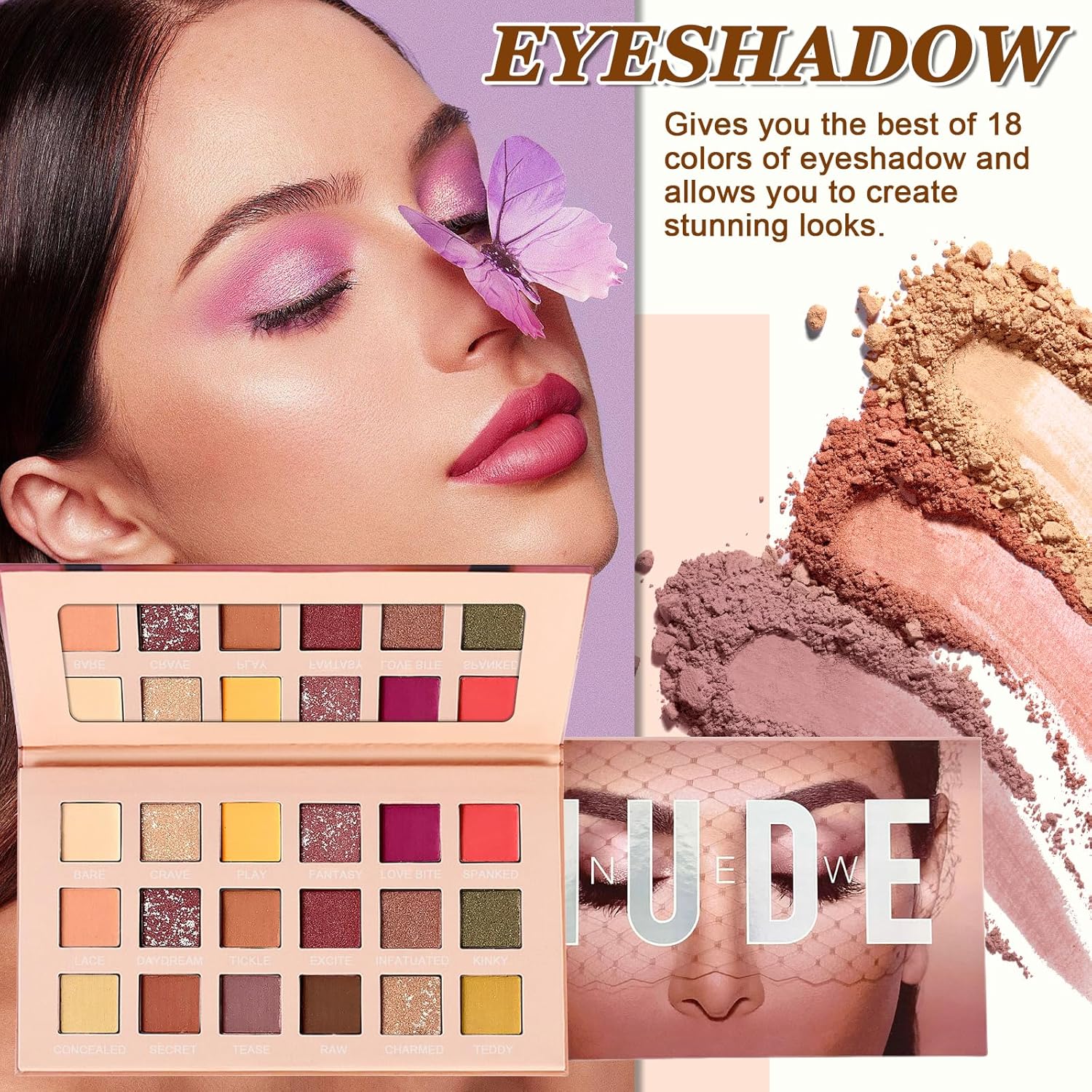 Women's Makeup Kit, Gift Set for Teenagers Girl, Professional Makeup Case Kit Complete with Eye Shadow Palette, Liquid Makeup Foundation, Mascara, Lip Gloss