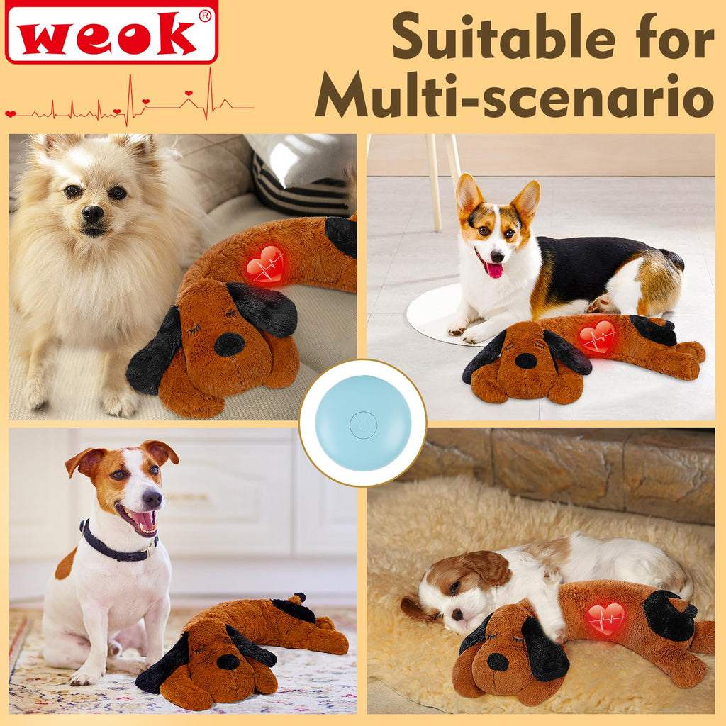 Puppy Heartbeat Toy, Separation Anxiety Relief Toy, Puppy Heartbeat Calming Plush Toy for Anxiety and Behavior