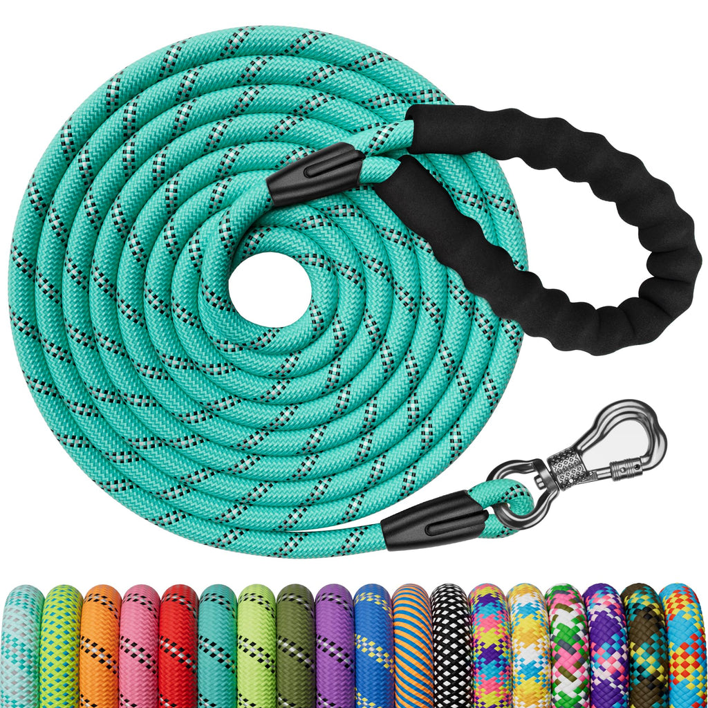 X XBEN Dog Training Lead, 1.5 m, 3 m, 5 m, 6 m, 10 m, 15 m, 20 m, 25 m, 30 m, Long Dog Leash with Lockable Hook, Training Leash for Large and Small Dogs, Reflective and Durable
