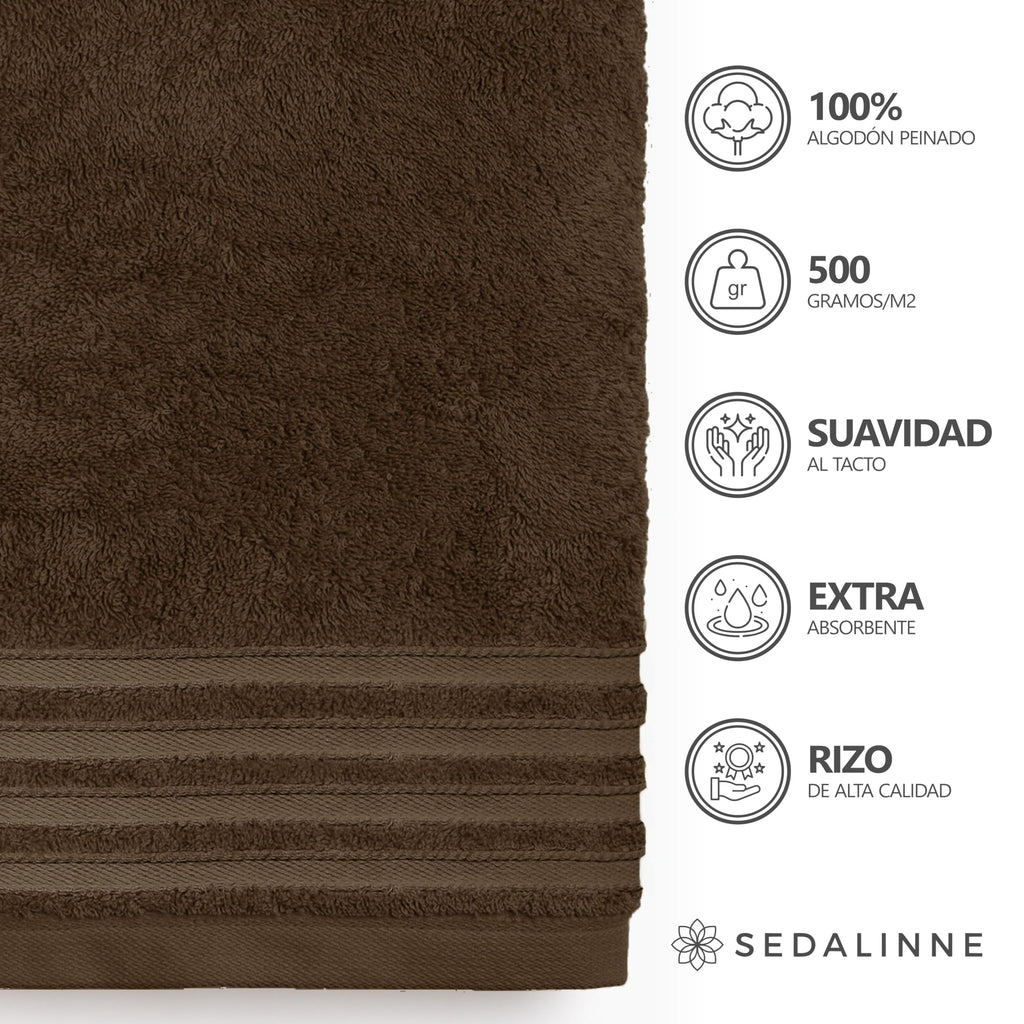 500 g Plain Full Bath Towel Set – Large and Small Terry Towels, 100% Cotton – Pack (2 Washbasin + 2 Shower) – High Absorption – Cotton Towel – Grass