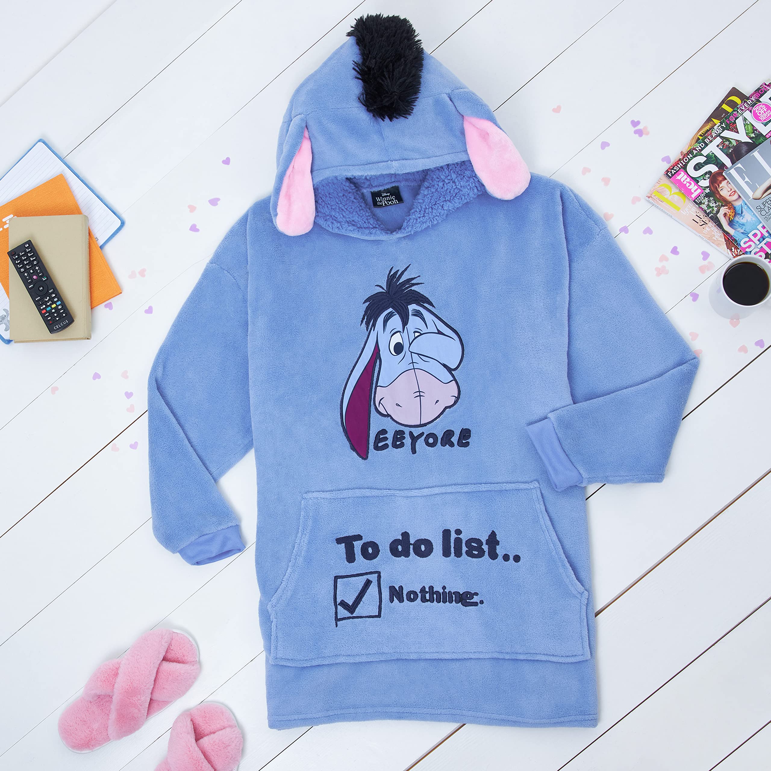 Disney Stitch Sudadera Mujer - Sudadera Manta con Capucha de Forro Polar, Talla Única, Oversize - Regalos para Mujer