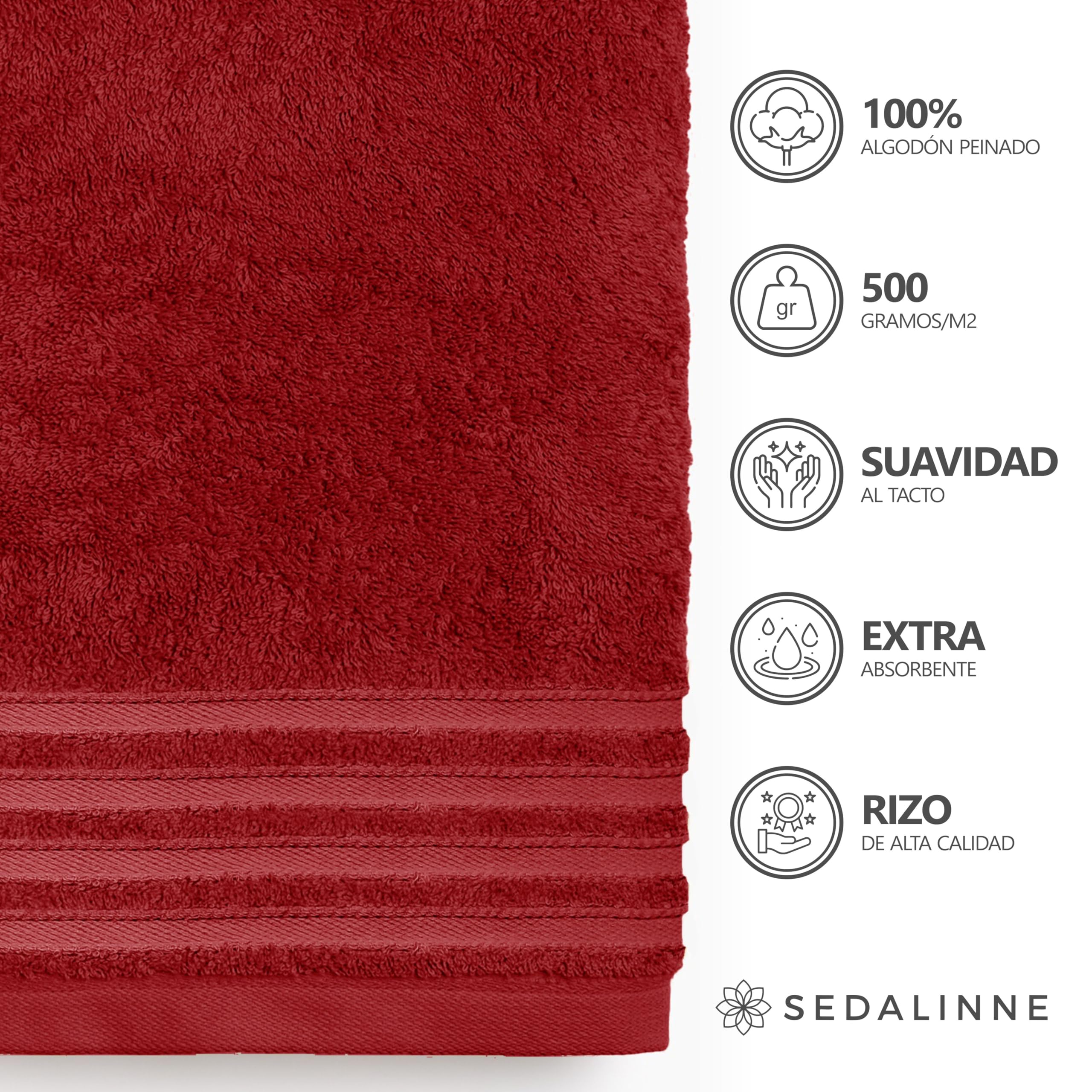 500 g Plain Full Bath Towel Set – Large and Small Terry Towels, 100% Cotton – Pack (2 Washbasin + 2 Shower) – High Absorption – Cotton Towel – Grass