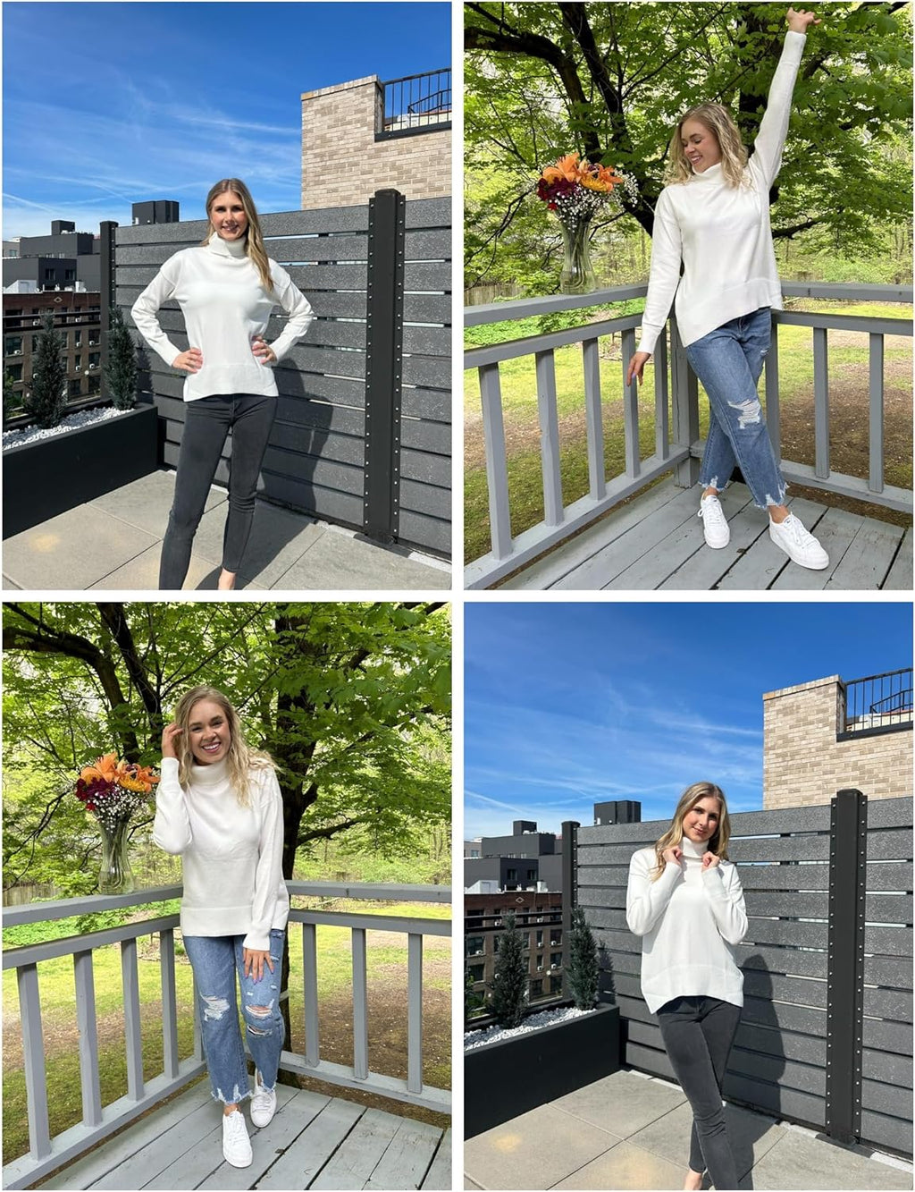 Zeagoo Women's Turtleneck Sweater Autumn Warm Sweater Winter Pullover Long Elegant Casual Knitted Sweater