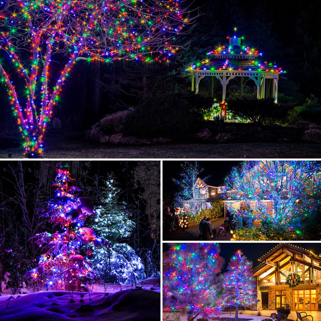 btfarm 2 Pack of Outdoor Solar String Lights, Fully 30M 300 LED, 8 Modes String Lights Decoration for Terrace, Parties, Weddings, Patio, Gardens (Warm White)