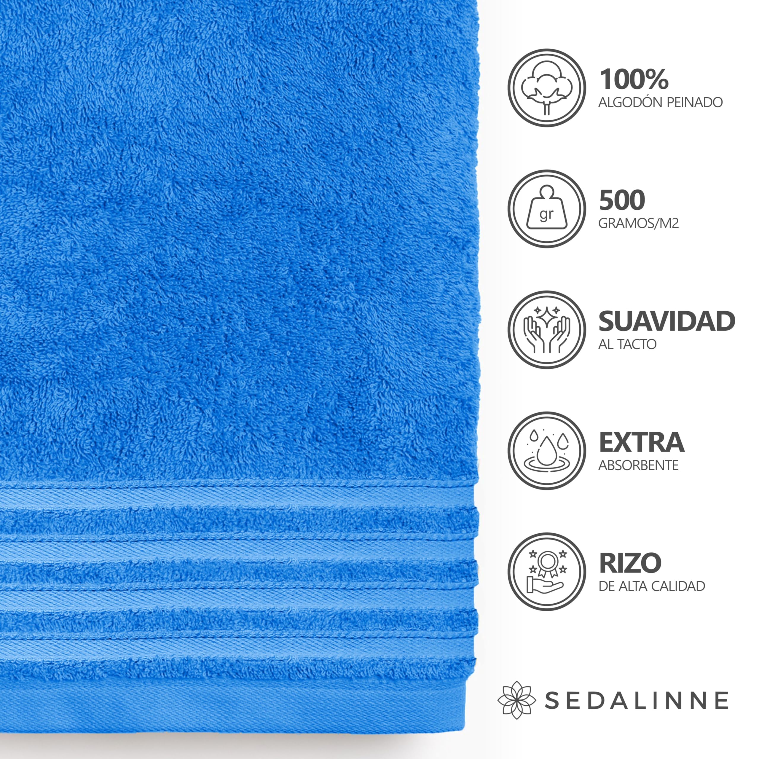 500 g Plain Full Bath Towel Set – Large and Small Terry Towels, 100% Cotton – Pack (2 Washbasin + 2 Shower) – High Absorption – Cotton Towel – Grass