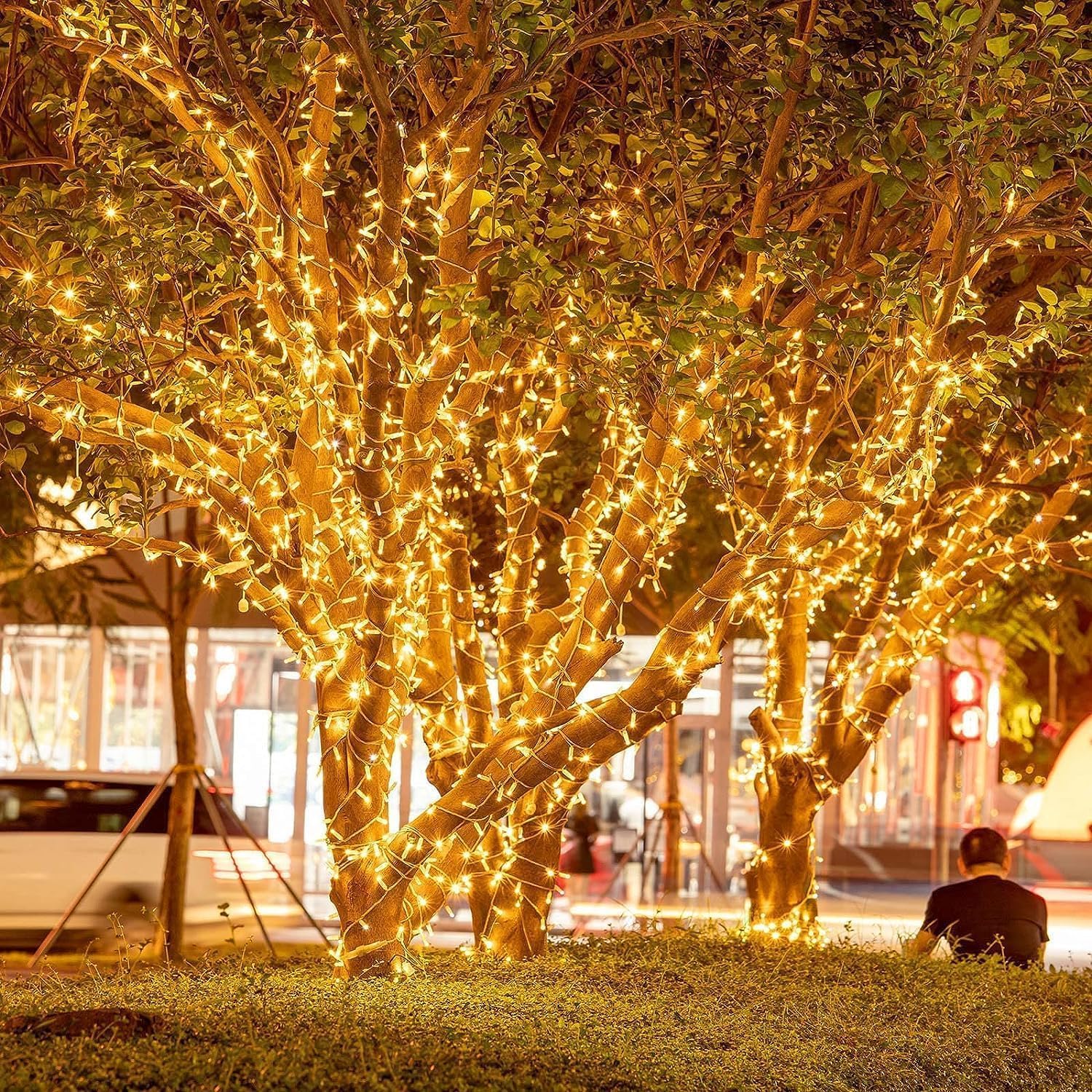 Christmas Curtain Lights Outdoor, 5M 200 LED IP44 Waterproof with 8 Modes, Garlands Decoration Indoor and Outdoor for Parties, Weddings, Garden, Window