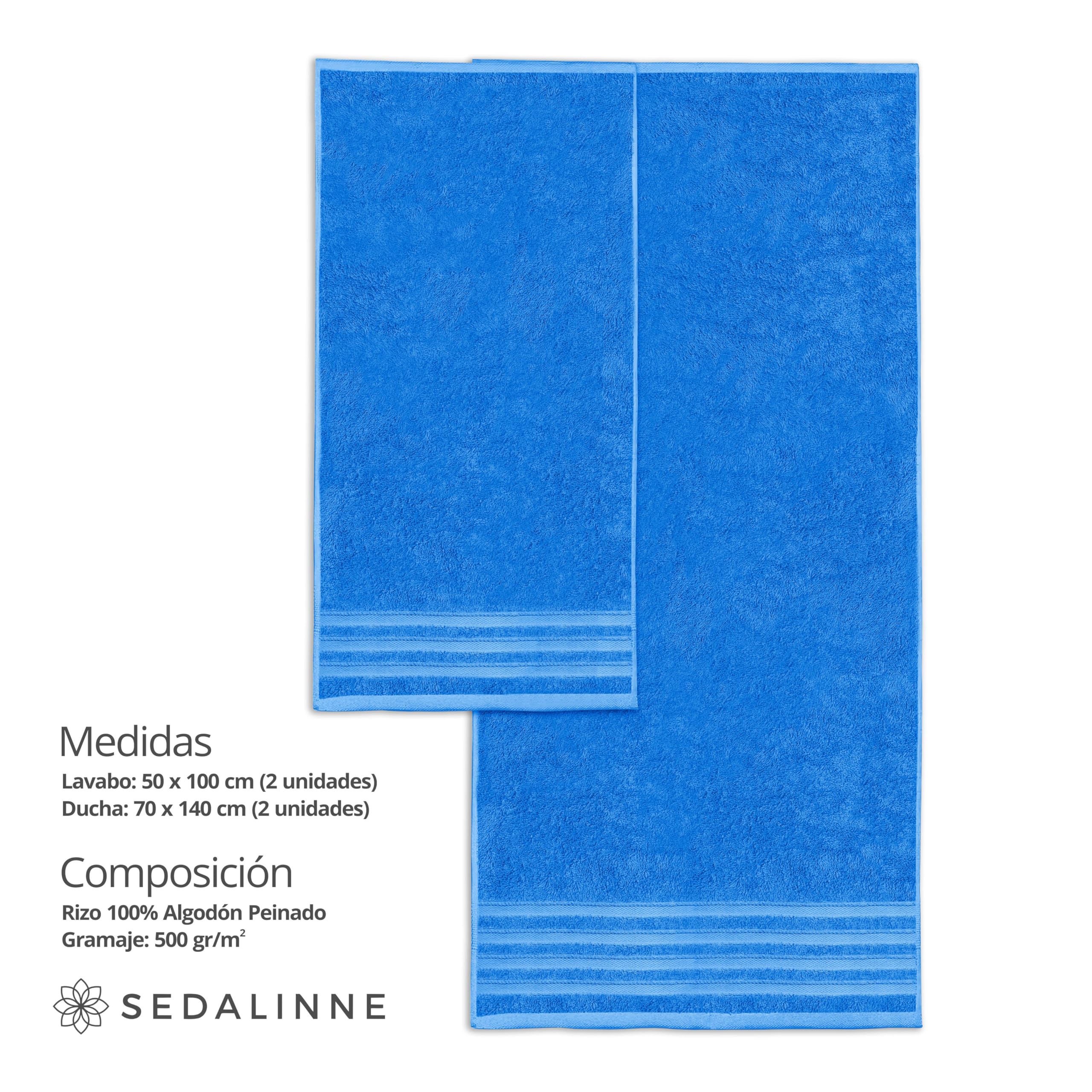 500 g Plain Full Bath Towel Set – Large and Small Terry Towels, 100% Cotton – Pack (2 Washbasin + 2 Shower) – High Absorption – Cotton Towel – Grass