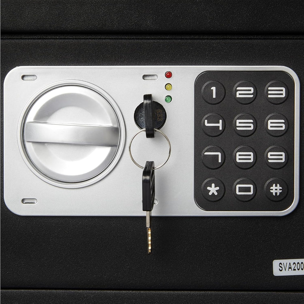 Amazon Basics Steel Safe Box with Electronic Keypad, 0.0045 m3, Black