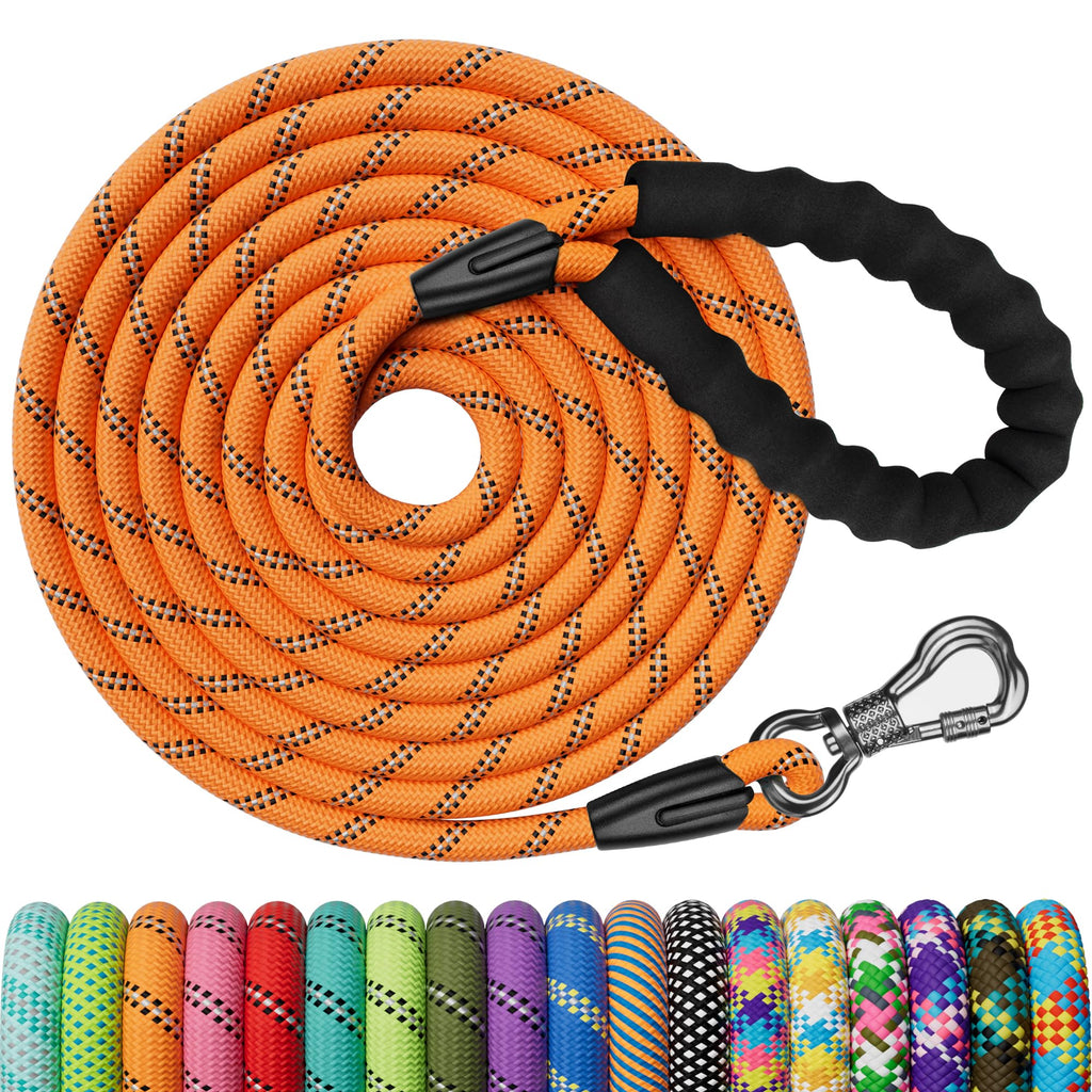X XBEN Dog Training Lead, 1.5 m, 3 m, 5 m, 6 m, 10 m, 15 m, 20 m, 25 m, 30 m, Long Dog Leash with Lockable Hook, Training Leash for Large and Small Dogs, Reflective and Durable