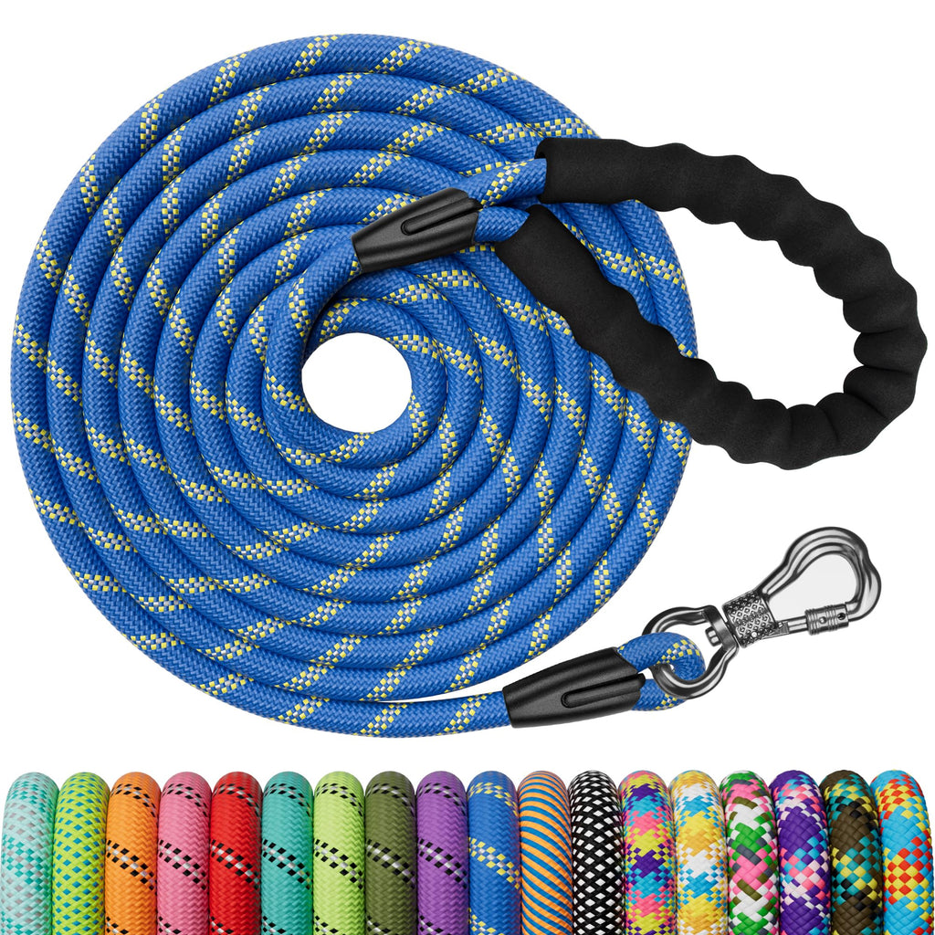X XBEN Dog Training Lead, 1.5 m, 3 m, 5 m, 6 m, 10 m, 15 m, 20 m, 25 m, 30 m, Long Dog Leash with Lockable Hook, Training Leash for Large and Small Dogs, Reflective and Durable