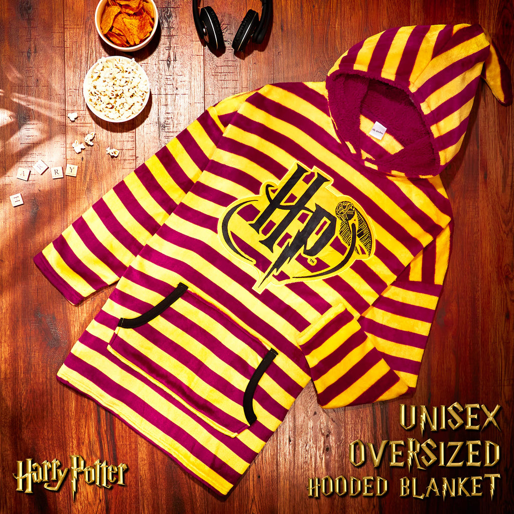 Harry Potter Women's Sweatshirt, Fleece Blanket Robe, Women's Oversized Sweatshirt with Fleece Hood, Original Gifts for Women