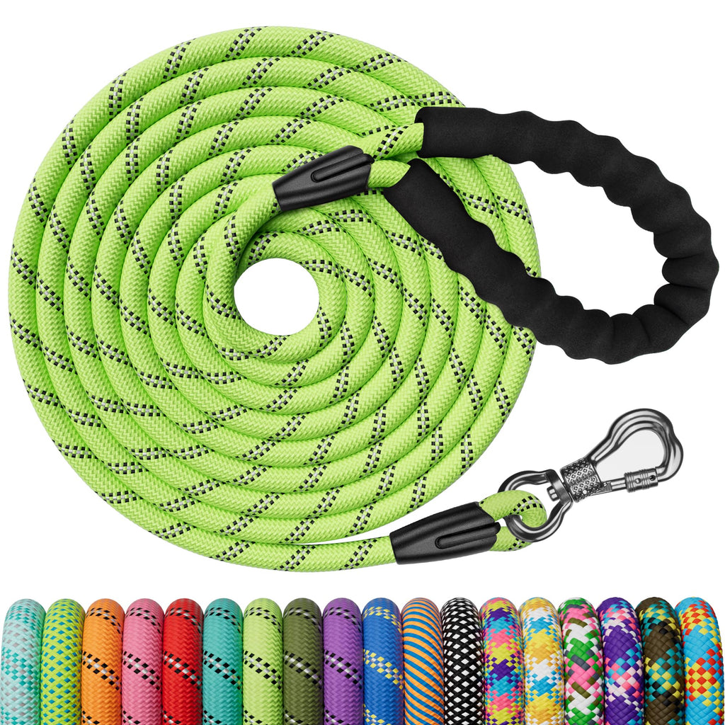 X XBEN Dog Training Lead, 1.5 m, 3 m, 5 m, 6 m, 10 m, 15 m, 20 m, 25 m, 30 m, Long Dog Leash with Lockable Hook, Training Leash for Large and Small Dogs, Reflective and Durable