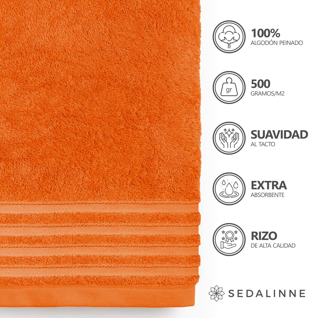 500 g Plain Full Bath Towel Set – Large and Small Terry Towels, 100% Cotton – Pack (2 Washbasin + 2 Shower) – High Absorption – Cotton Towel – Grass